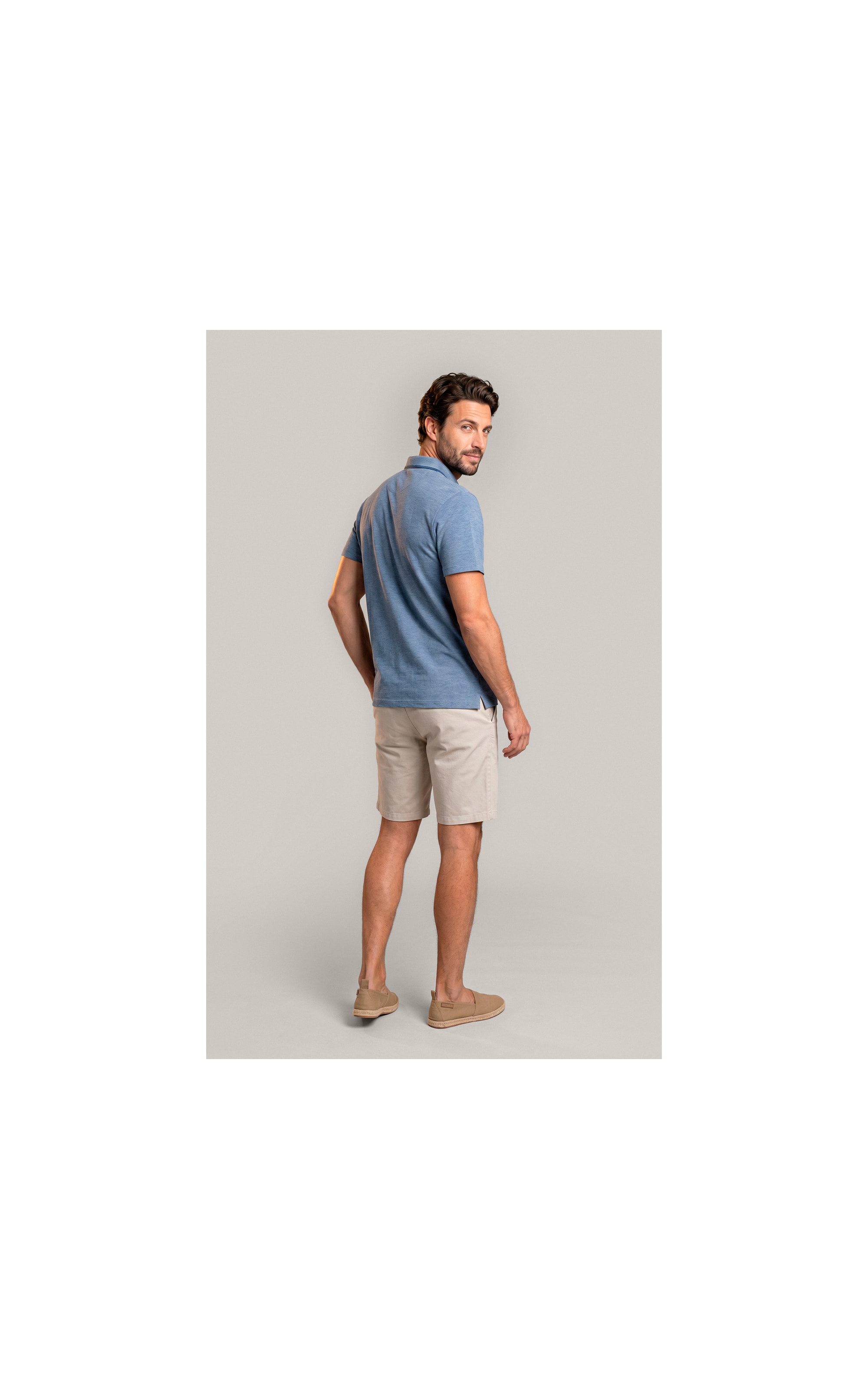 Polo Piquet Interlike Mc Azul Jeans