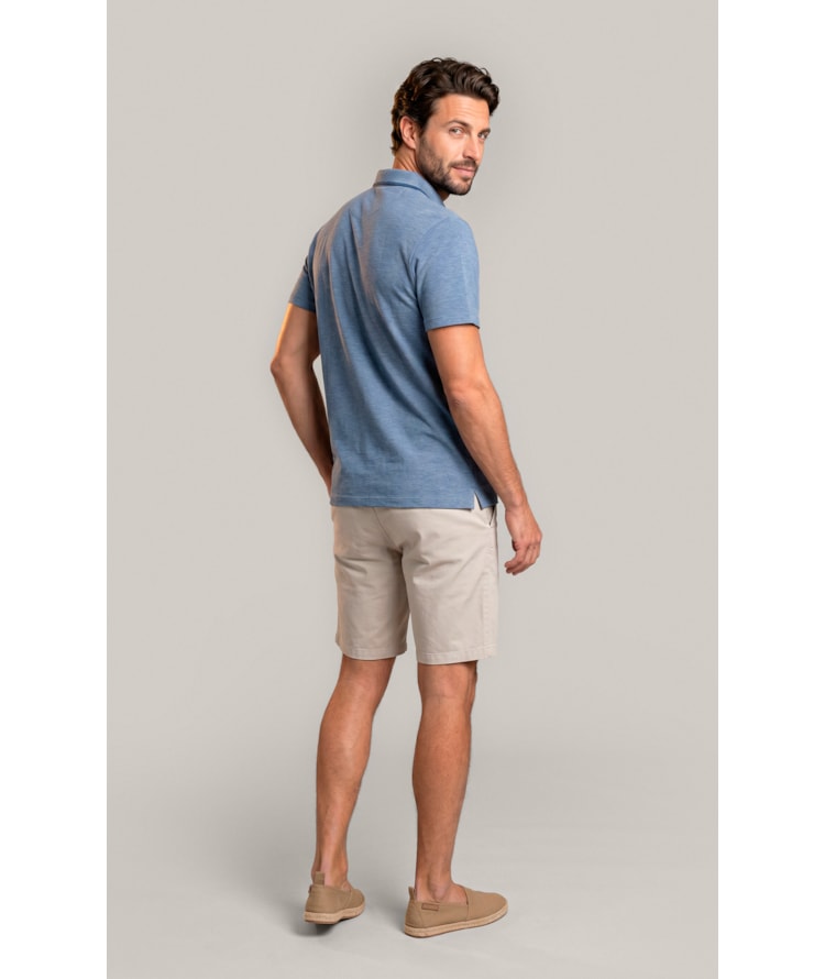 Polo Piquet Interlike Mc Azul Jeans