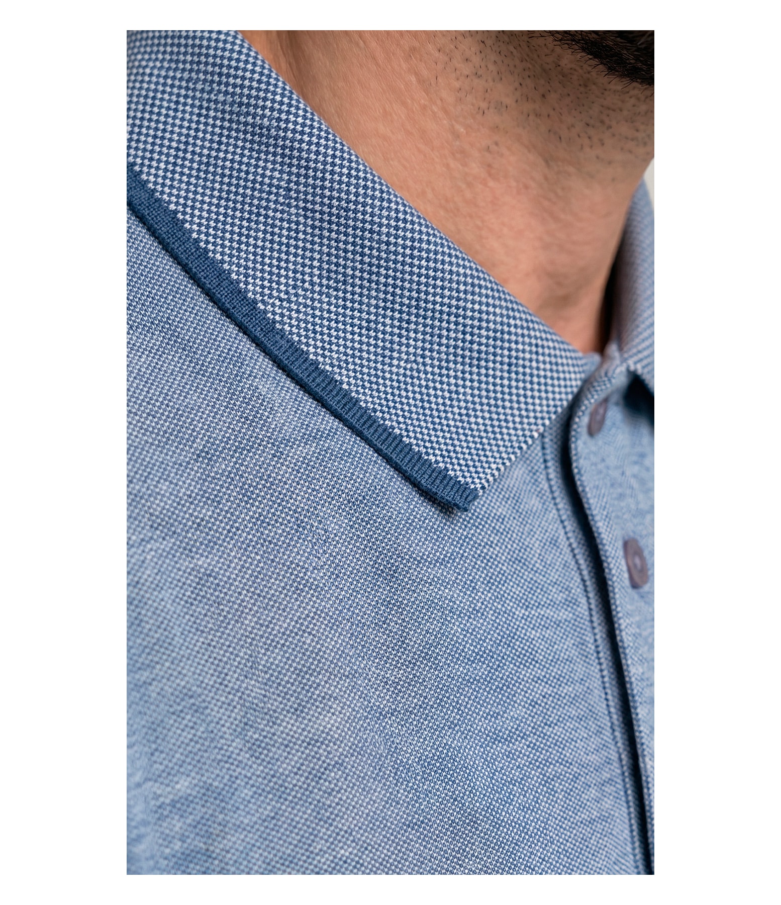Polo Piquet Interlike Mc Azul Jeans