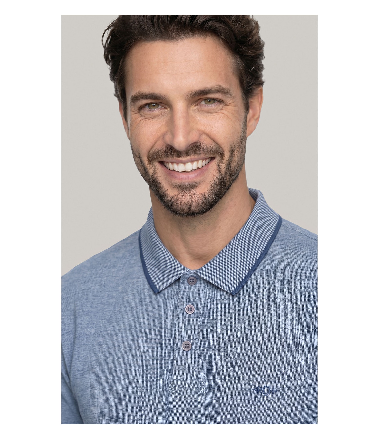 Polo Piquet Interlike Mc Azul Jeans