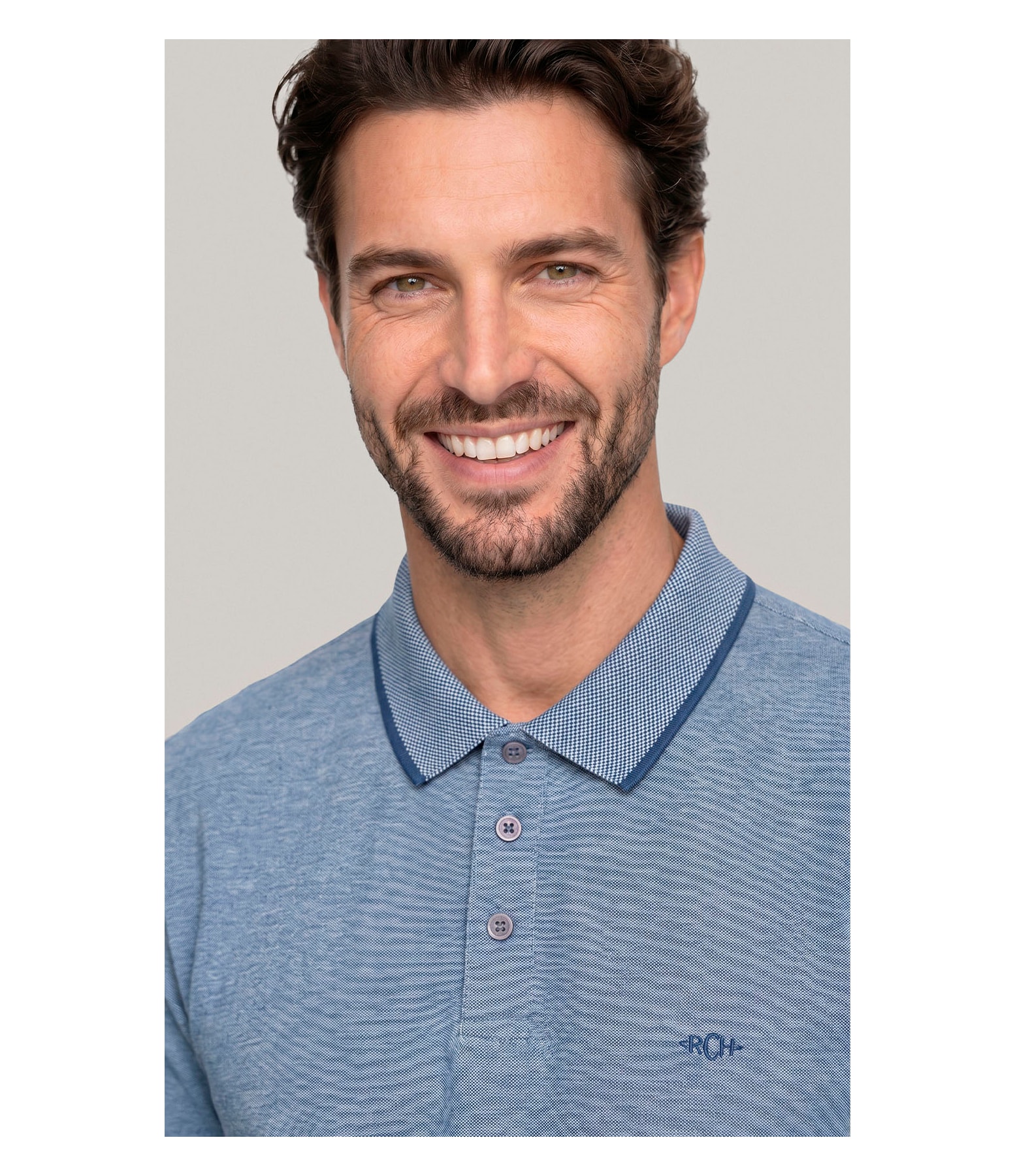 Polo Piquet Interlike Mc Azul Jeans