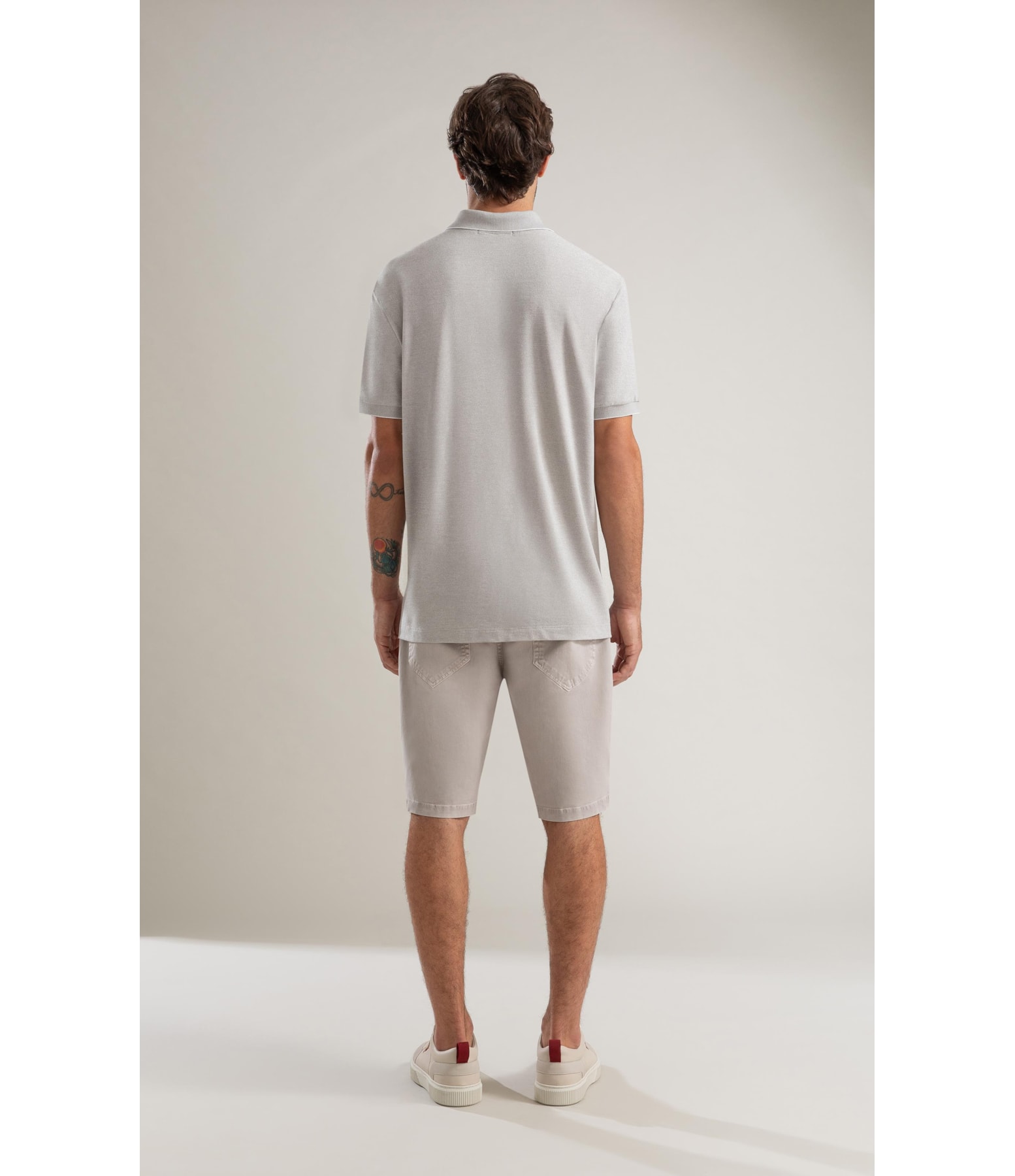 Polo Piquet Juno Mc Basic Fit Prata