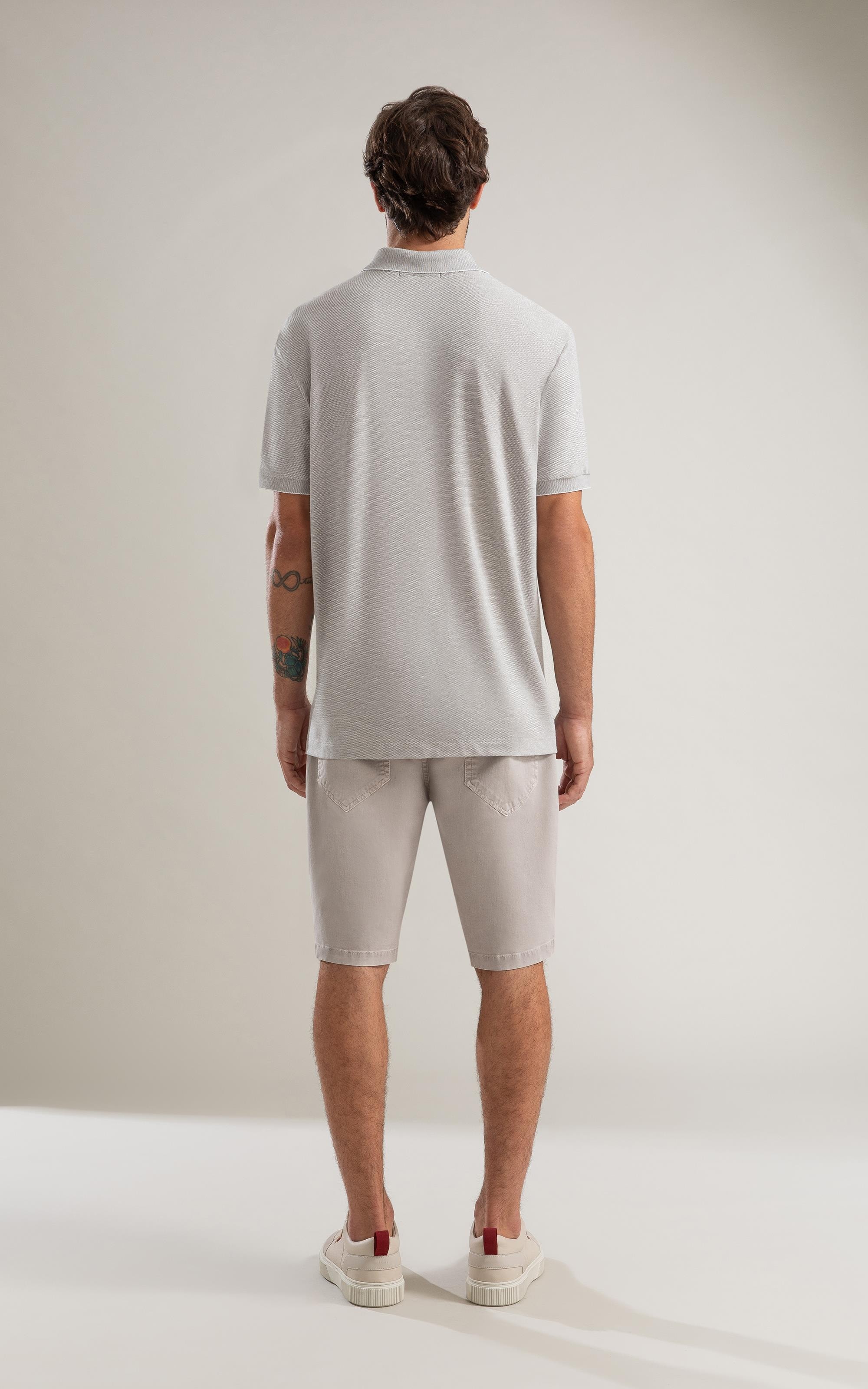 Polo Piquet Juno Mc Basic Fit Prata