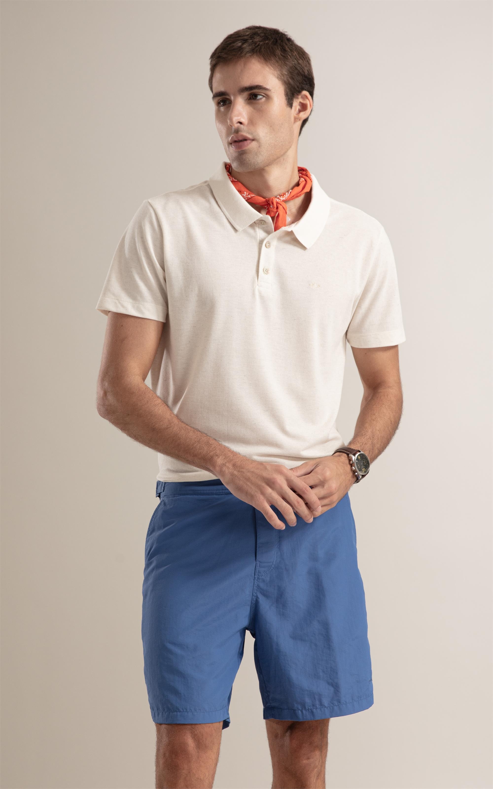 Polo Piquet Linen  Basic Fit Natural