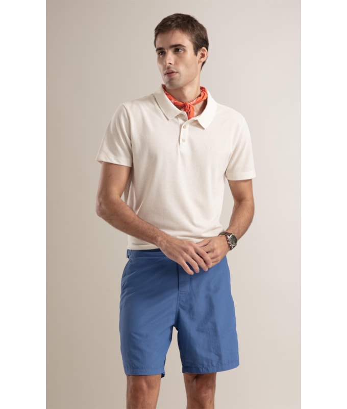 Polo Piquet Linen  Basic Fit Natural