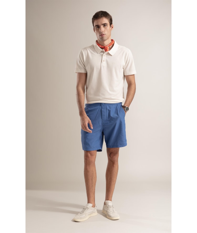 Polo Piquet Linen  Basic Fit Natural