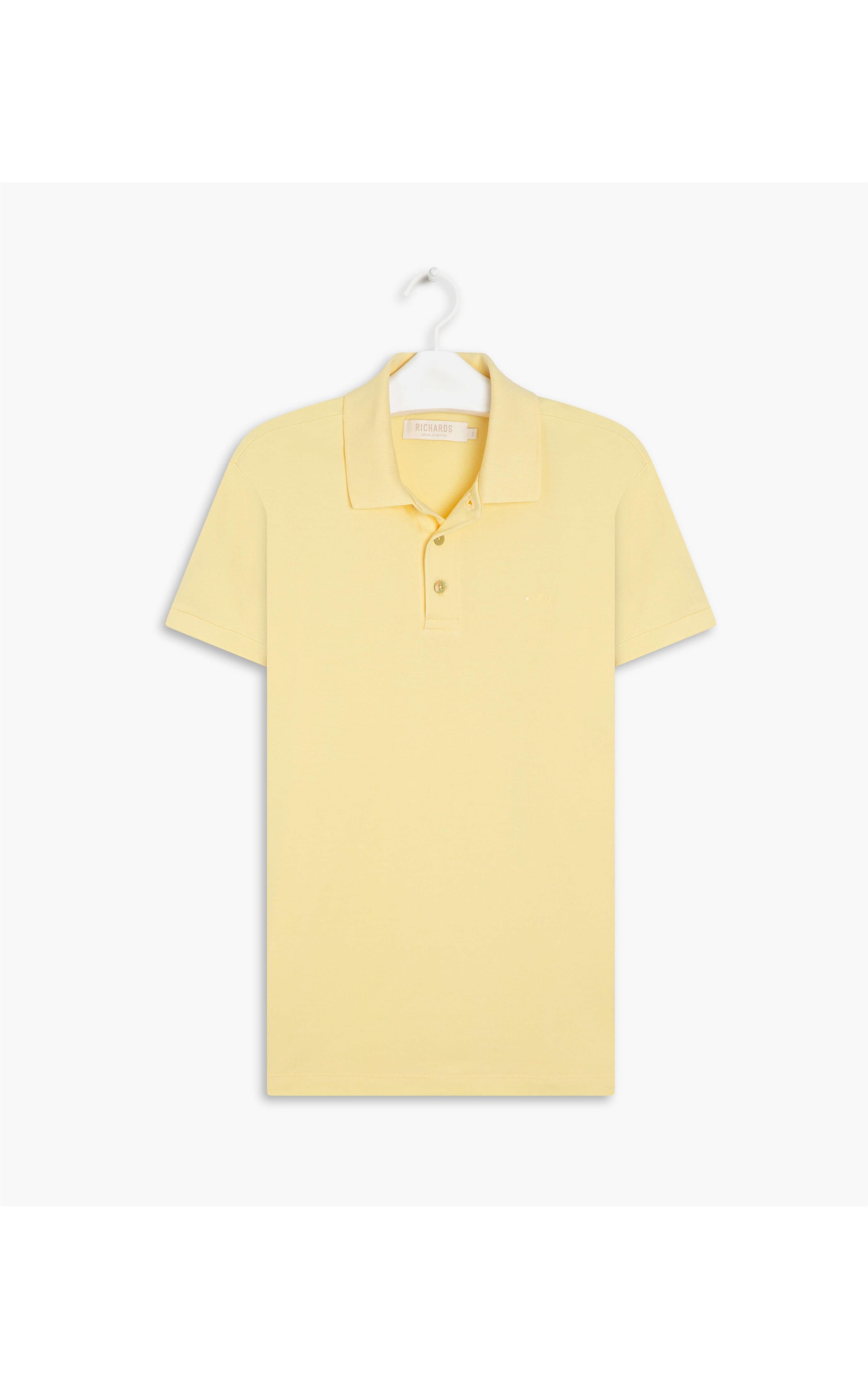 Polo Piquet Lisa Amarelo Claro