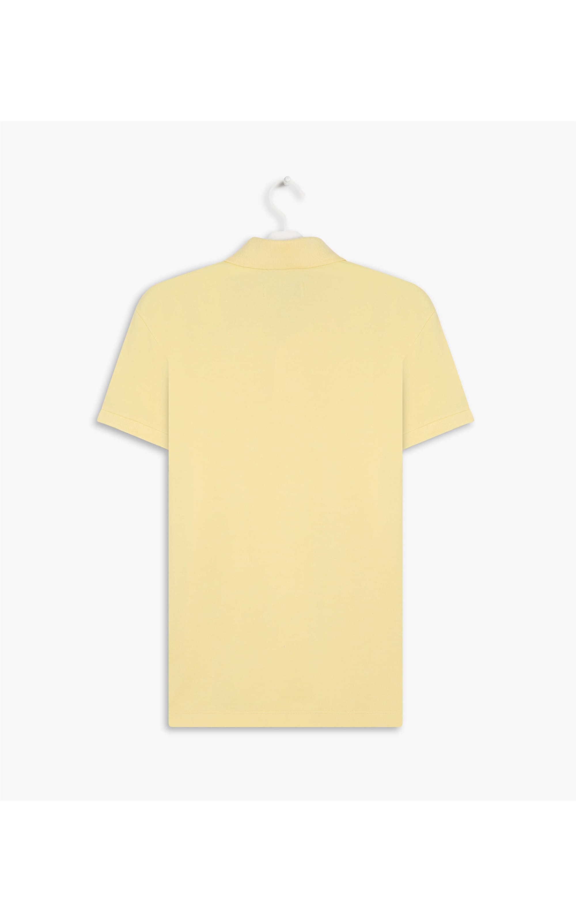 Polo Piquet Lisa Amarelo Claro