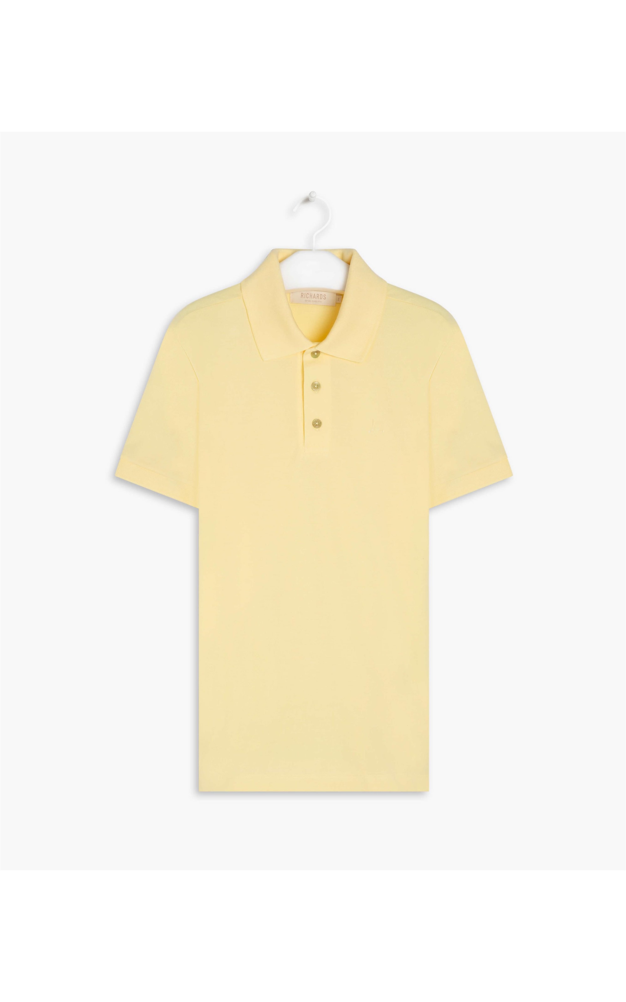Polo Piquet Lisa Amarelo Claro
