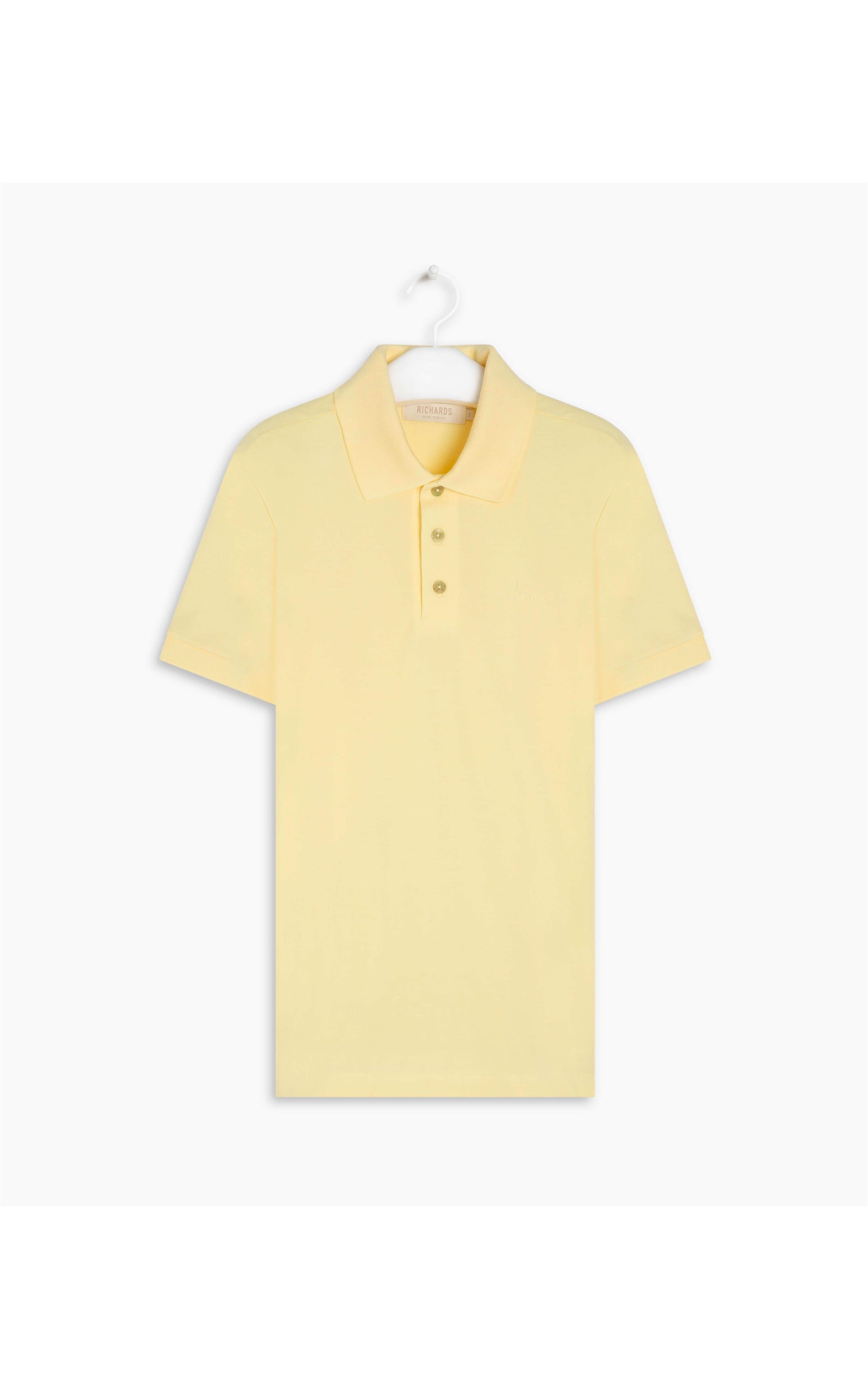 Polo Piquet Lisa Amarelo Claro
