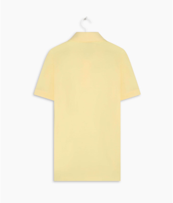 Polo Piquet Lisa Amarelo Claro