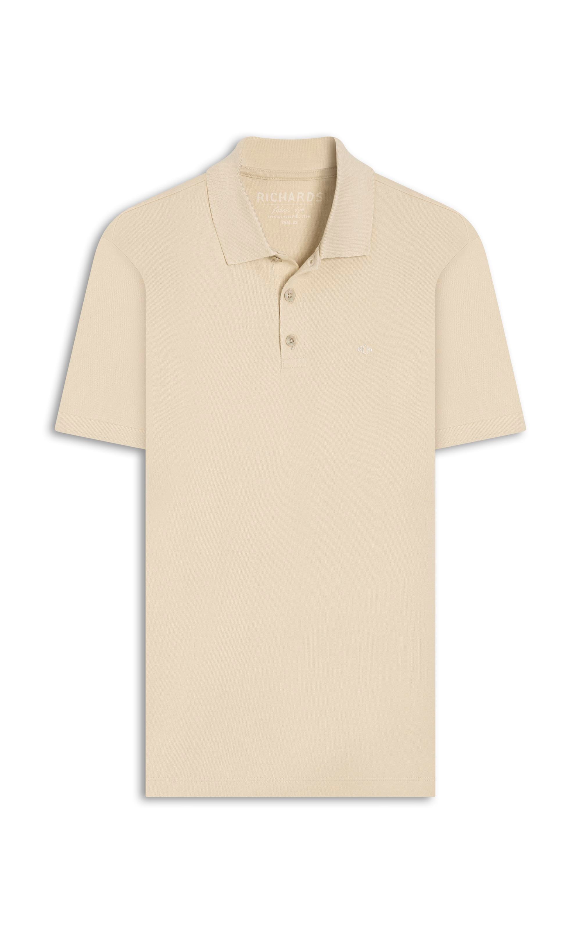 Polo Piquet Lisa Amarelo Claro