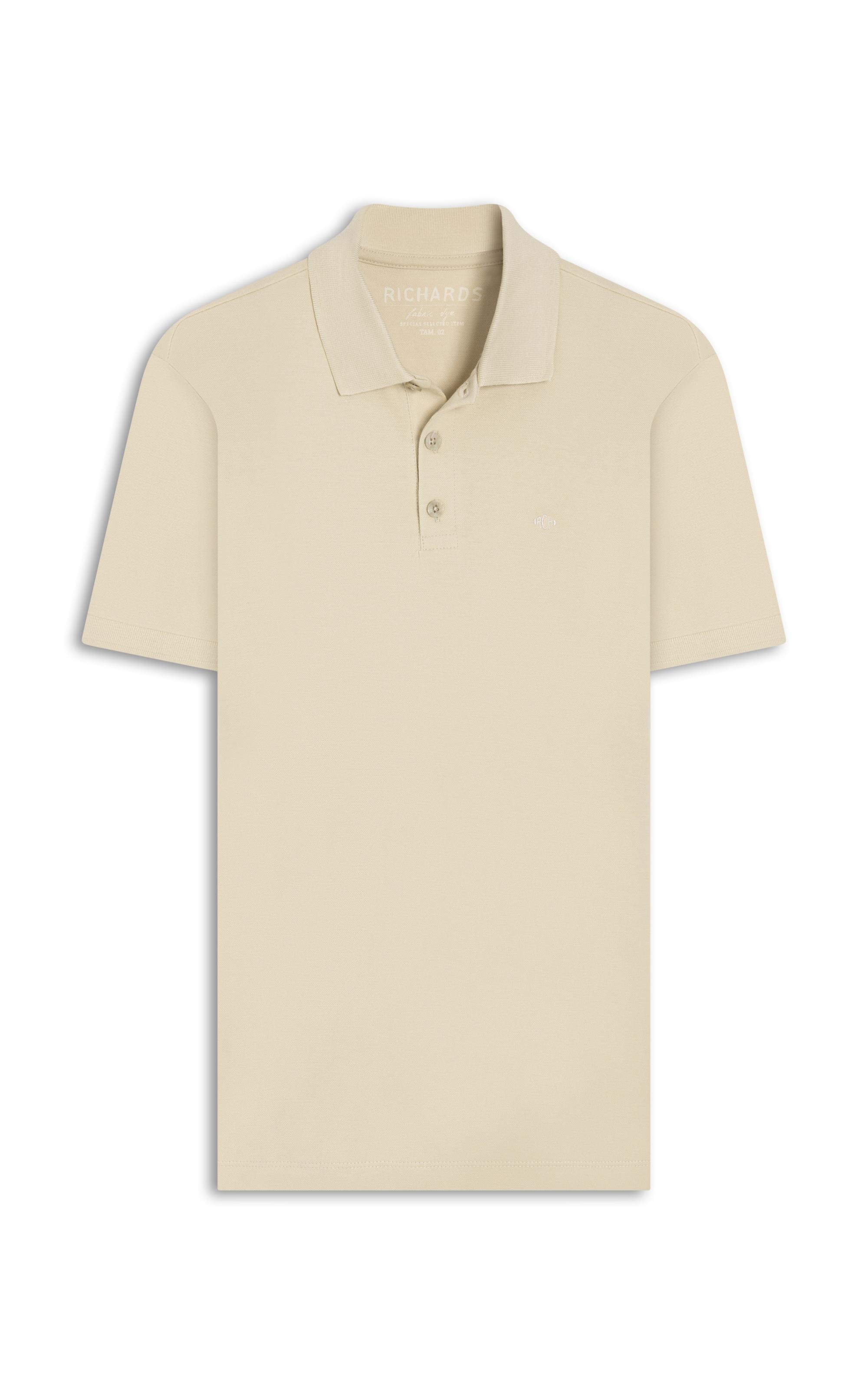 Polo Piquet Lisa Amarelo Claro