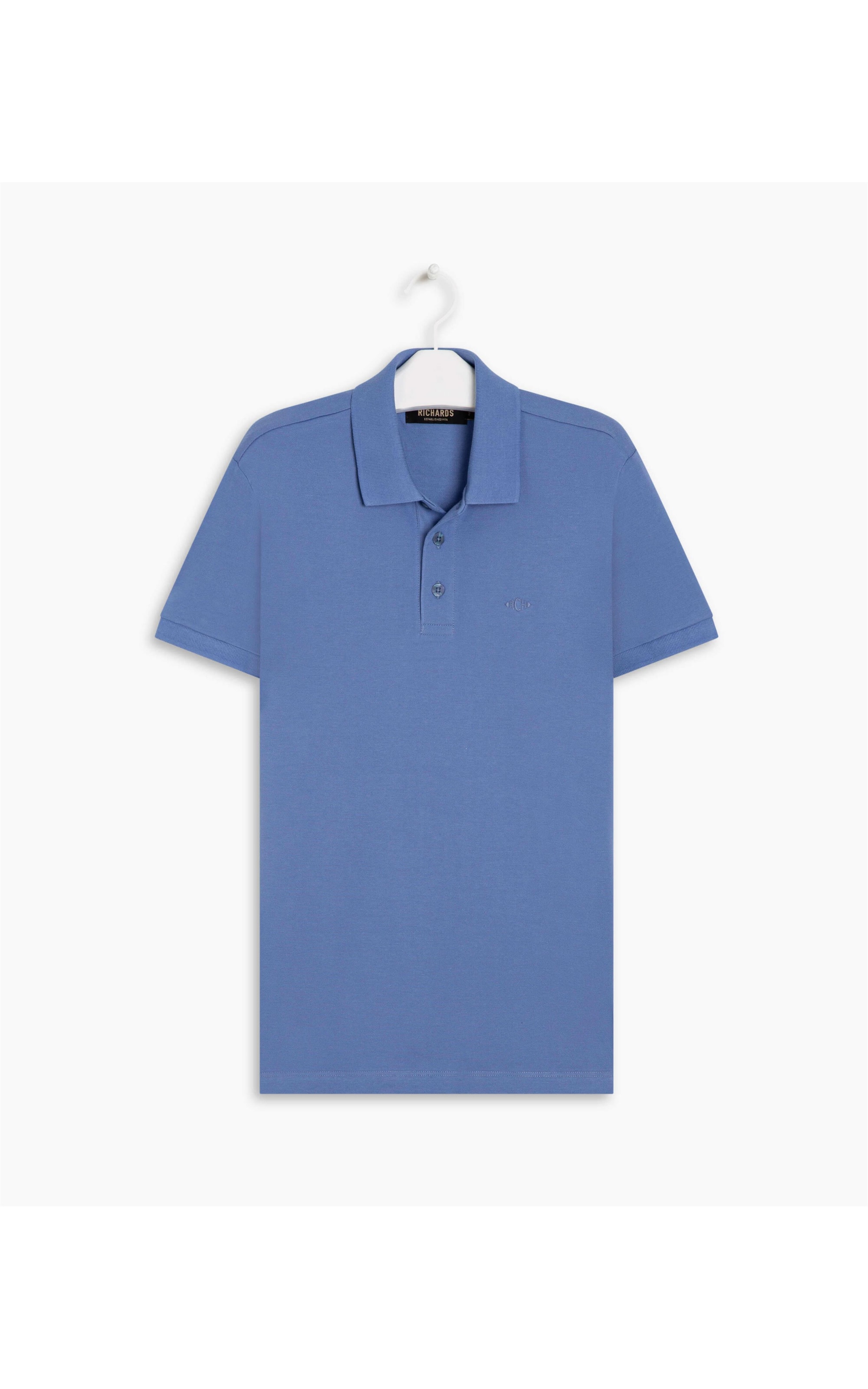 Polo Piquet Lisa Azul Bic