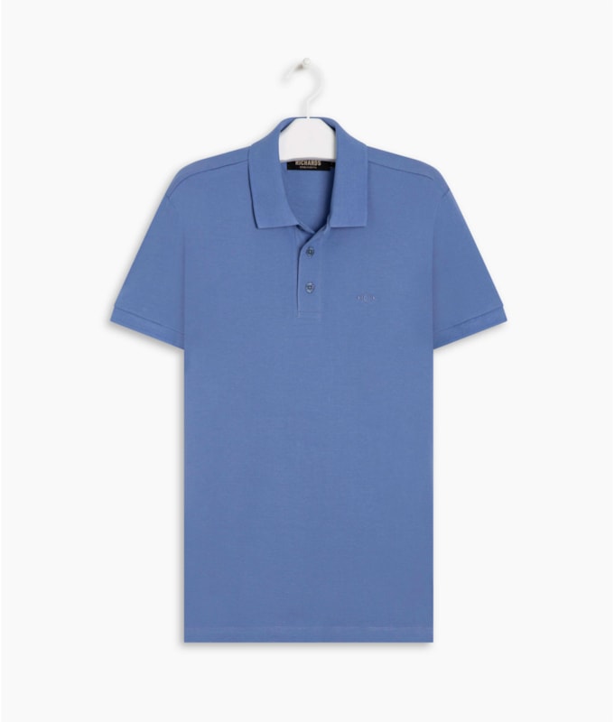 Polo Piquet Lisa Azul Bic
