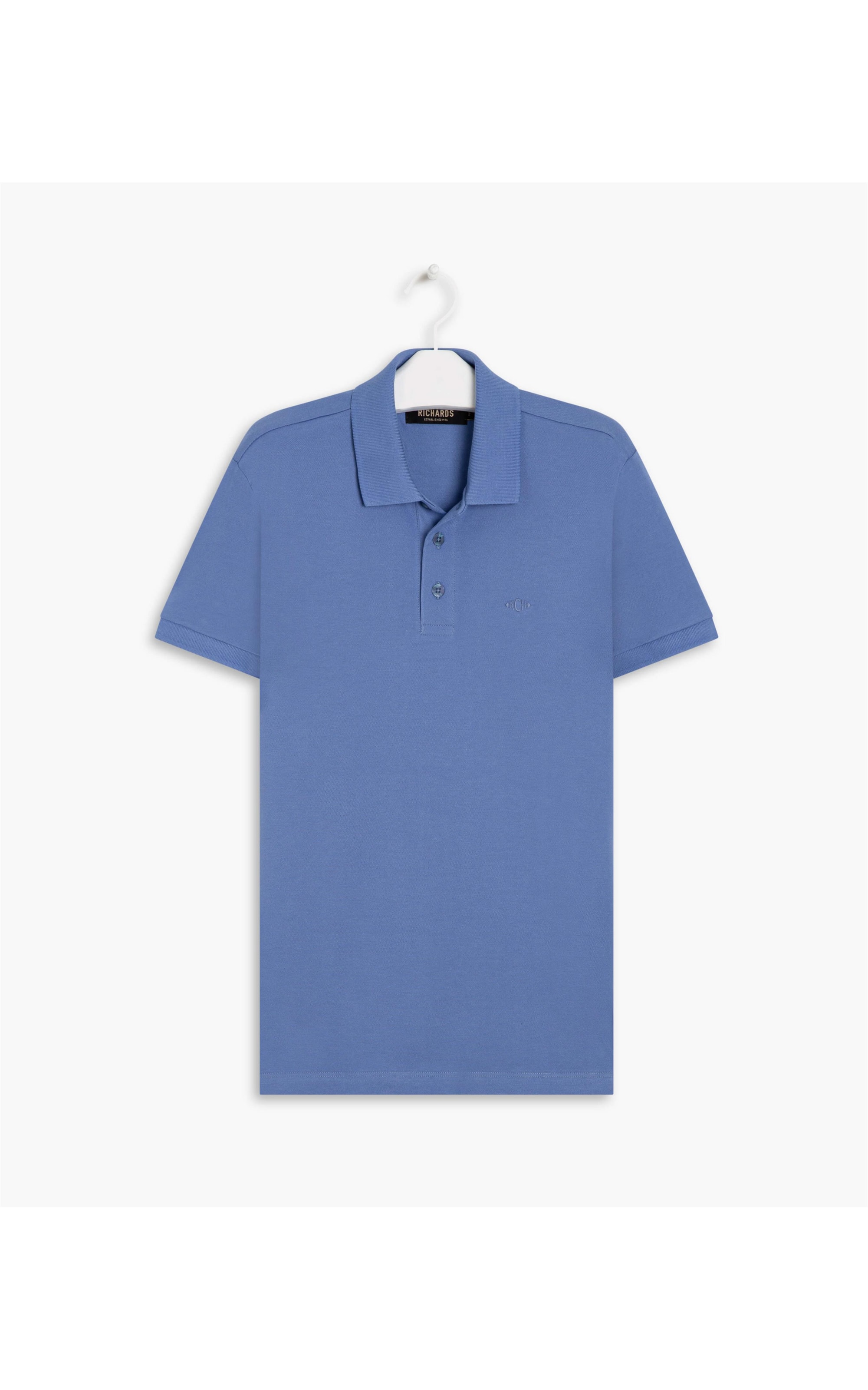 Polo Piquet Lisa Azul Bic