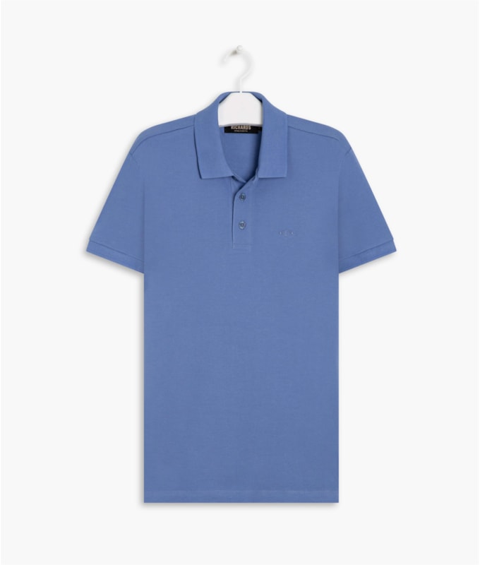 Polo Piquet Lisa Azul Bic