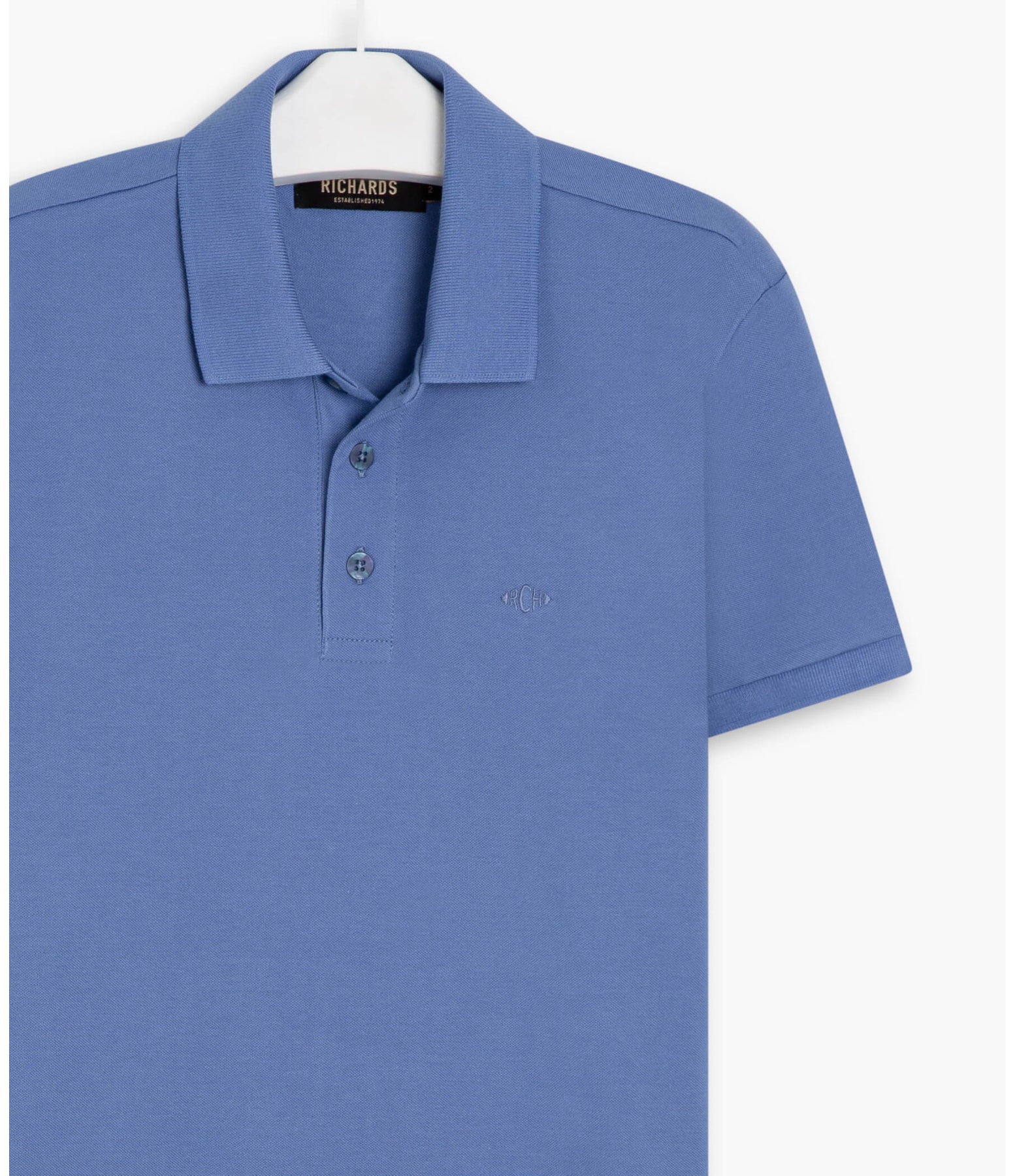 Polo Piquet Lisa Azul Bic