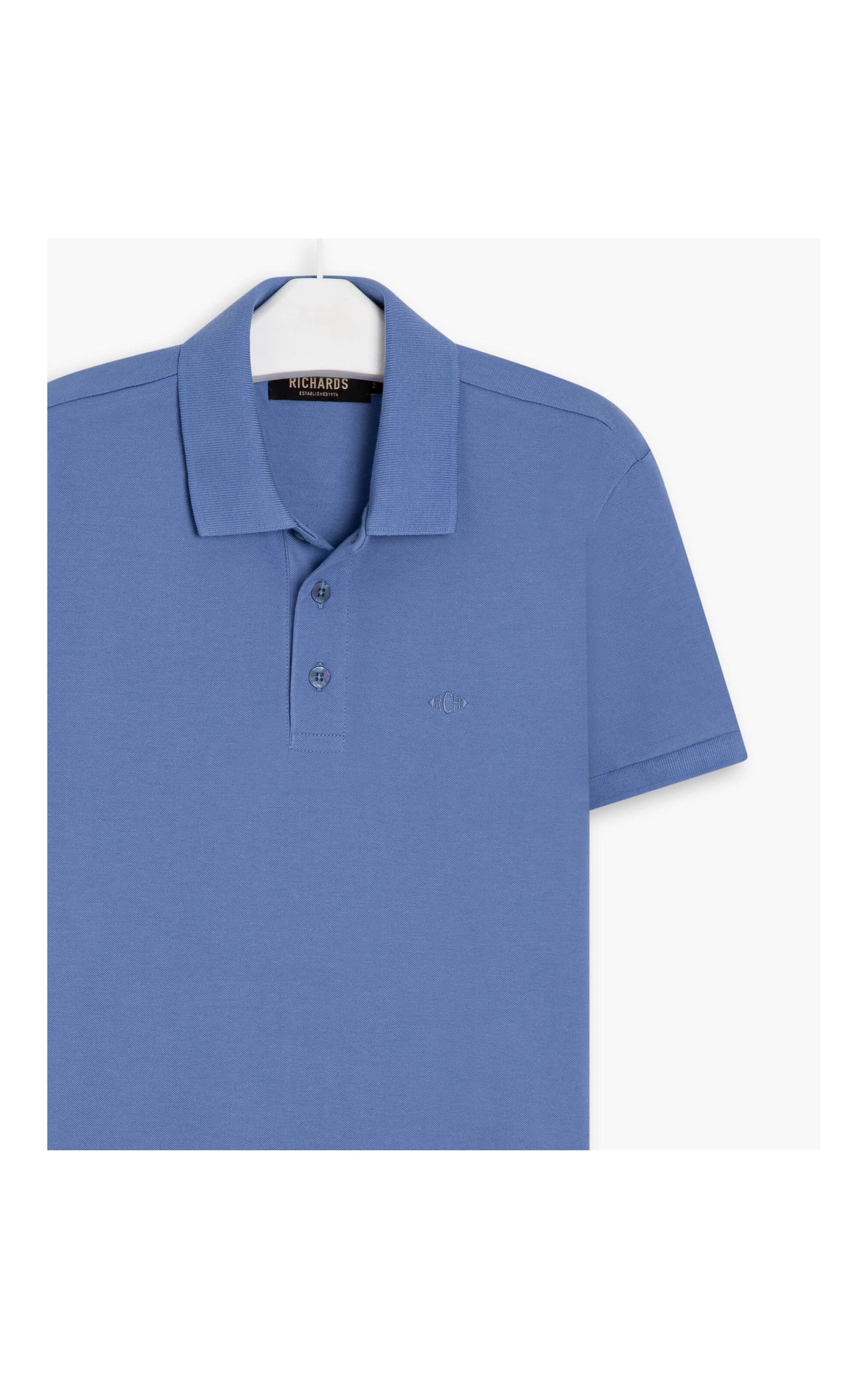 Polo Piquet Lisa Azul Bic