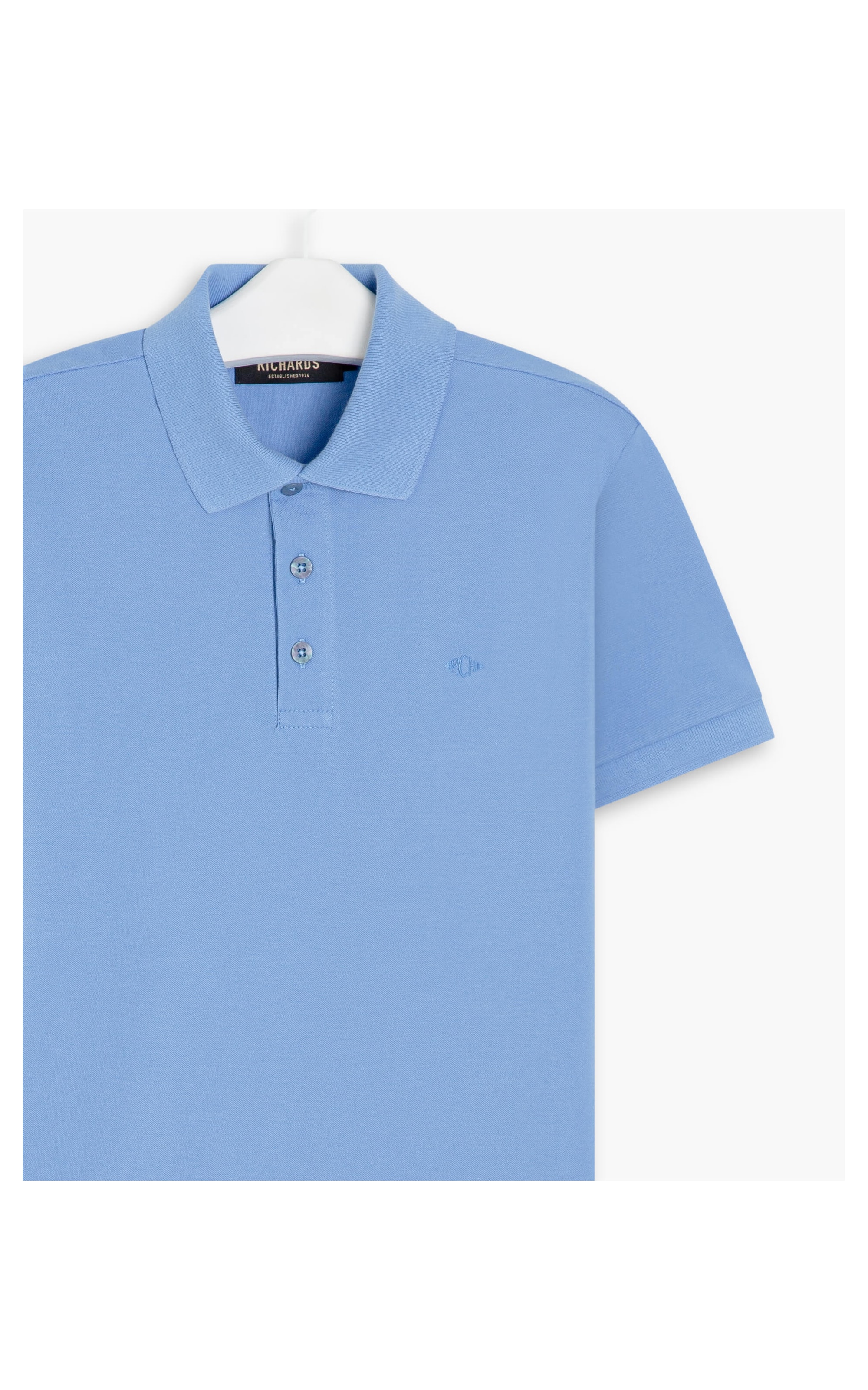 Polo Piquet Lisa Azul Chofer