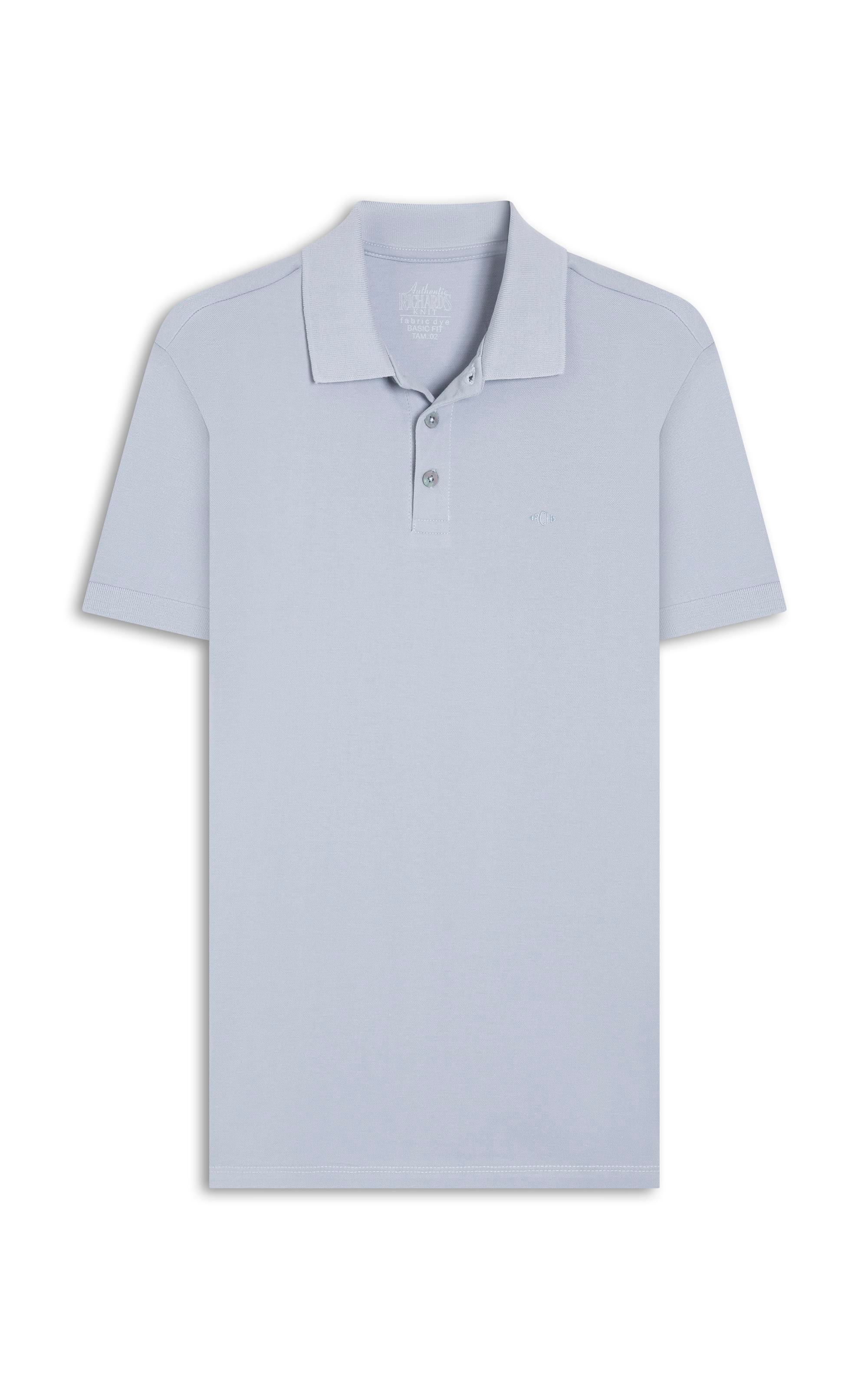 Polo Piquet Lisa Azul Claro
