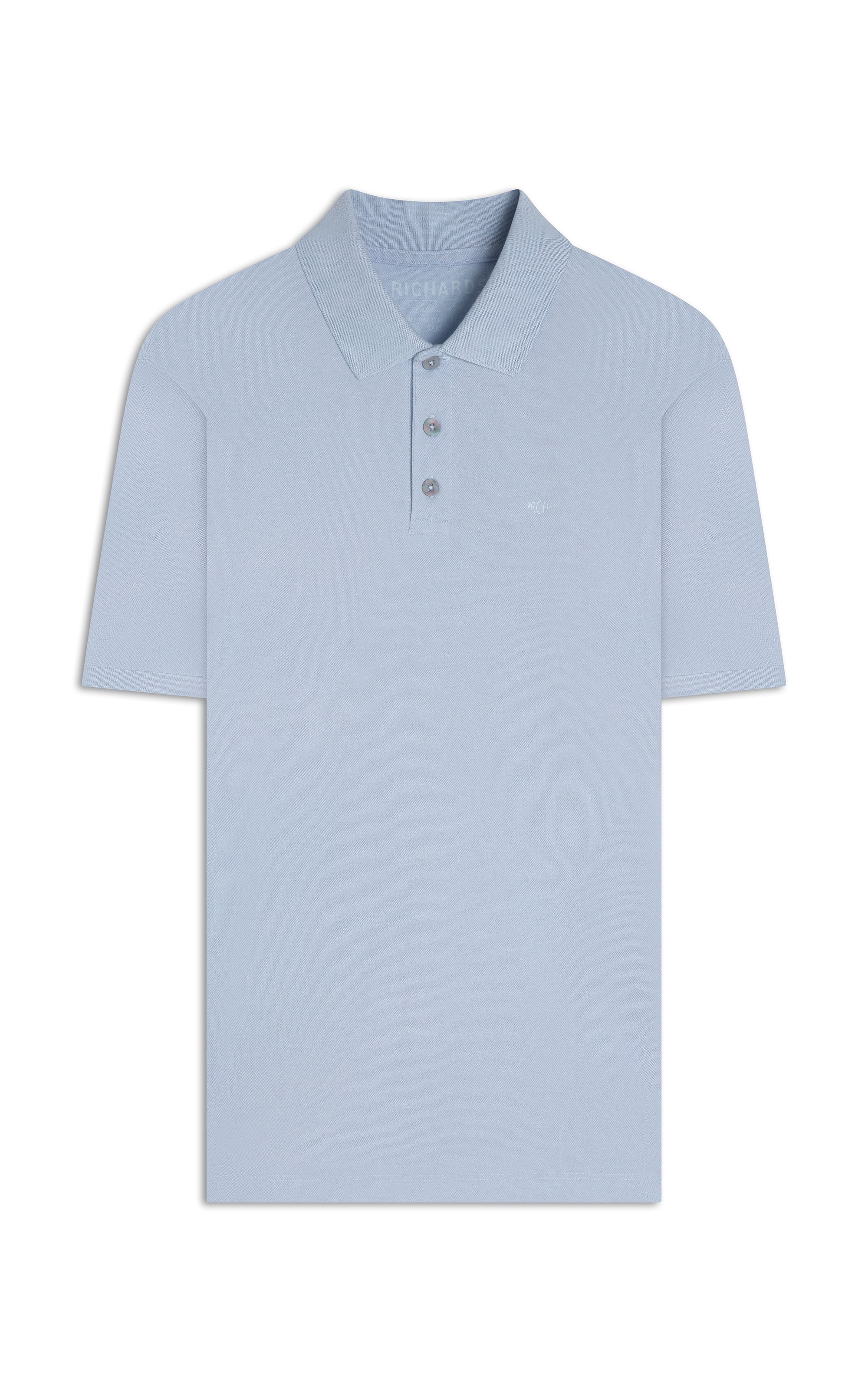Polo Piquet Lisa Azul Claro i