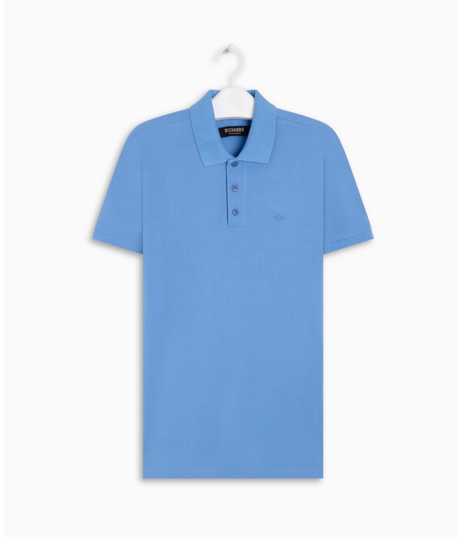 Polo Piquet Lisa Azul Claro i