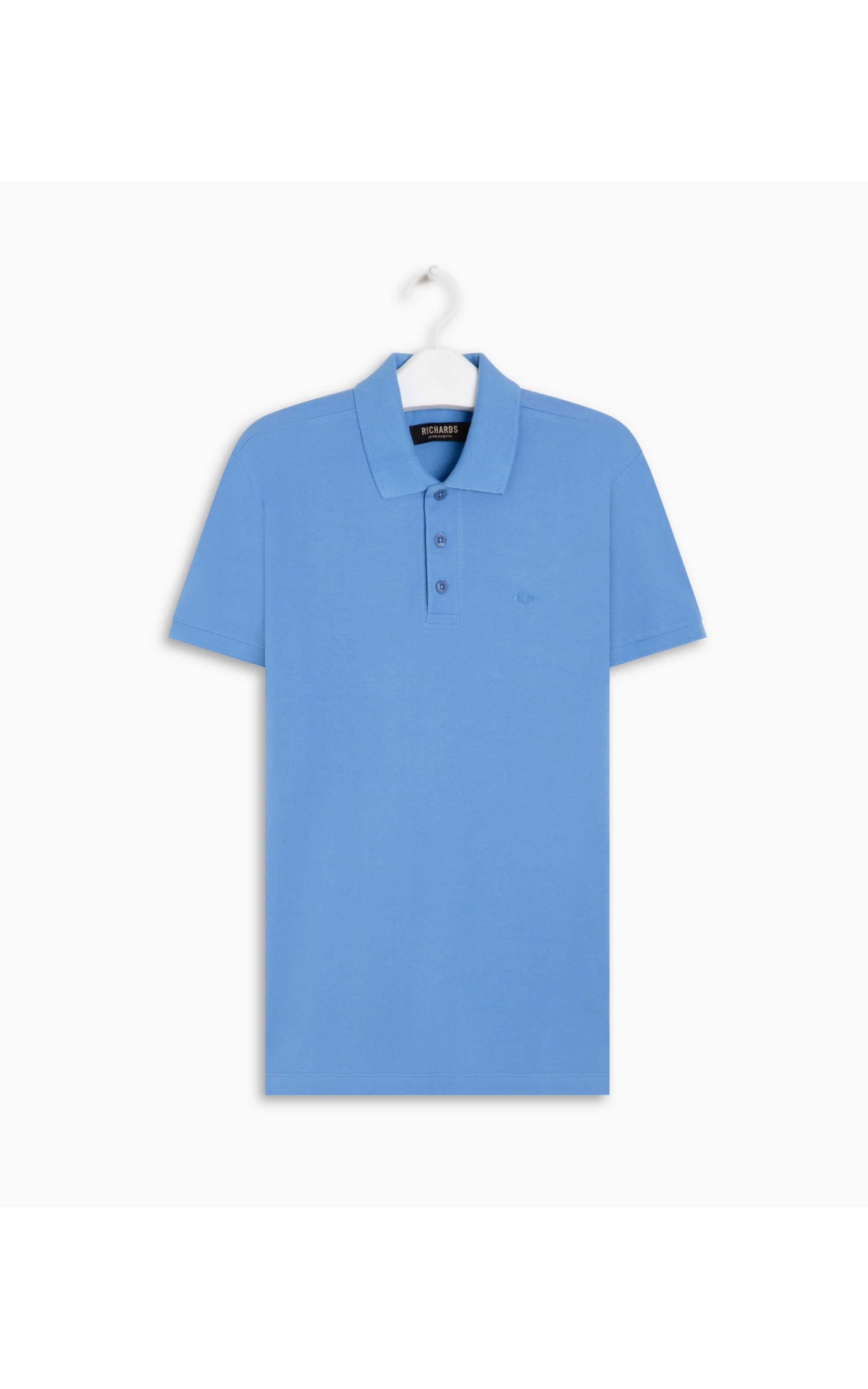 Polo Piquet Lisa Azul Claro i