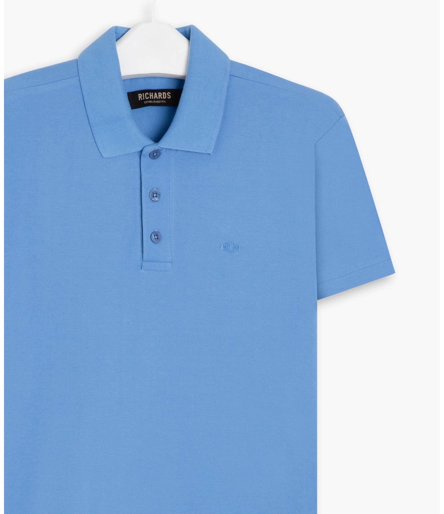Polo Piquet Lisa Azul Claro i