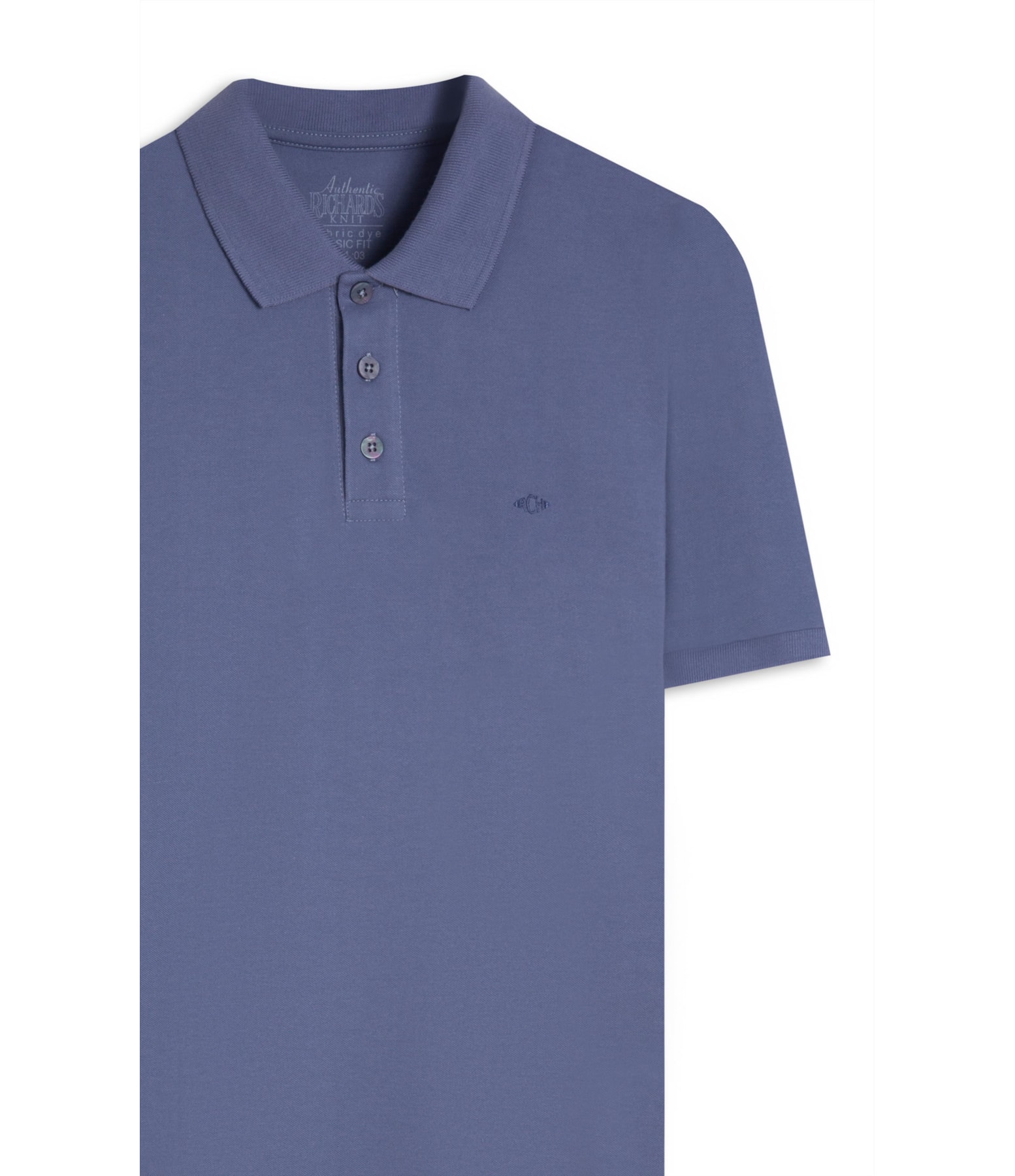 Polo Piquet Lisa Azul Jeans