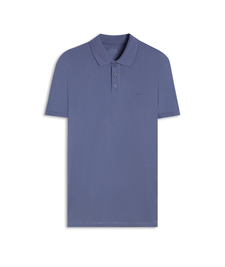 Polo Piquet Lisa Azul Jeans