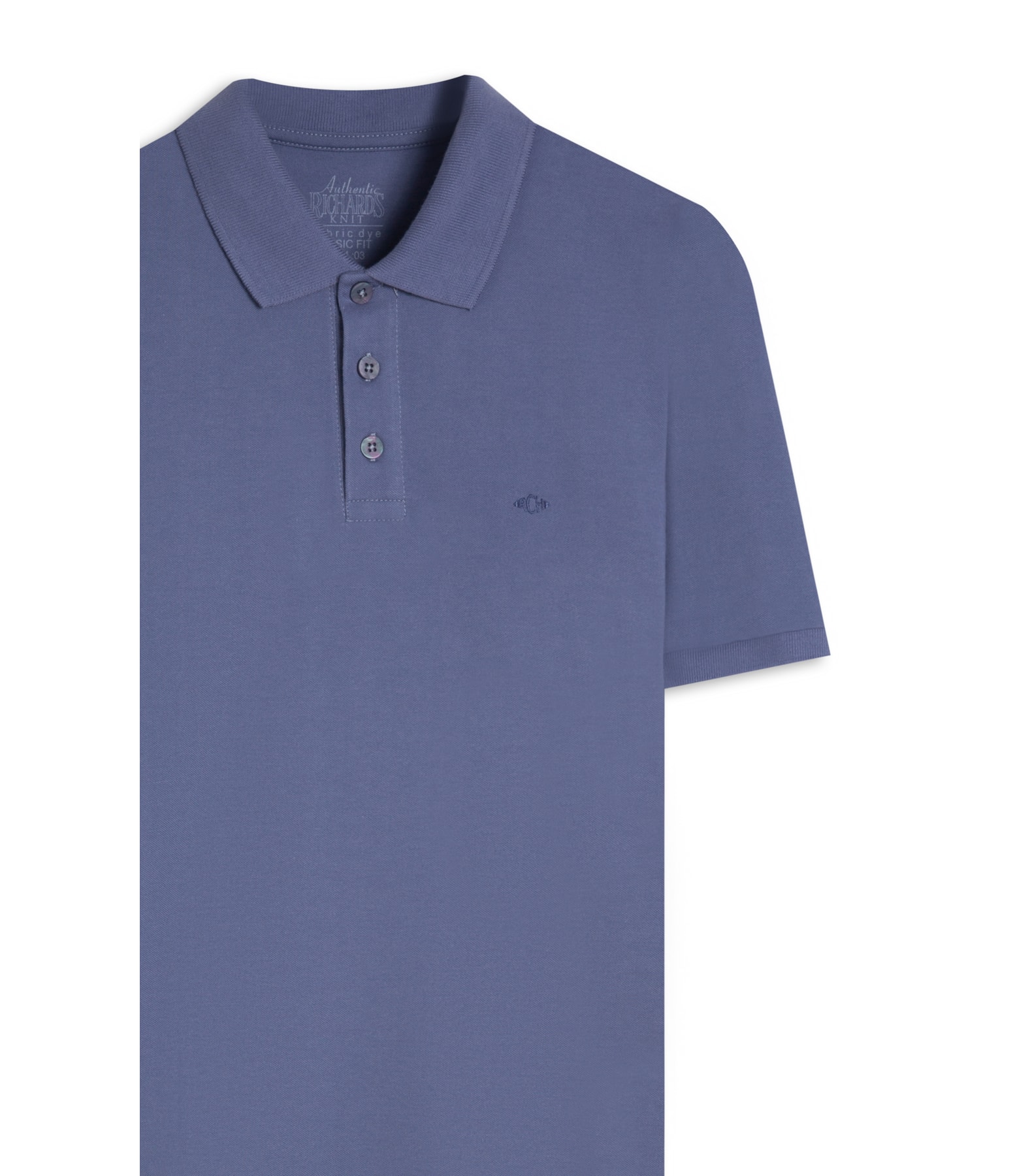 Polo Piquet Lisa Azul Jeans