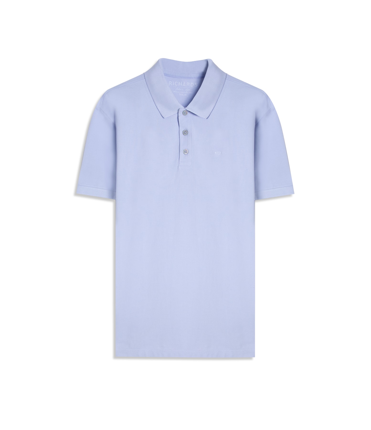 Polo Piquet Lisa Azul Seco