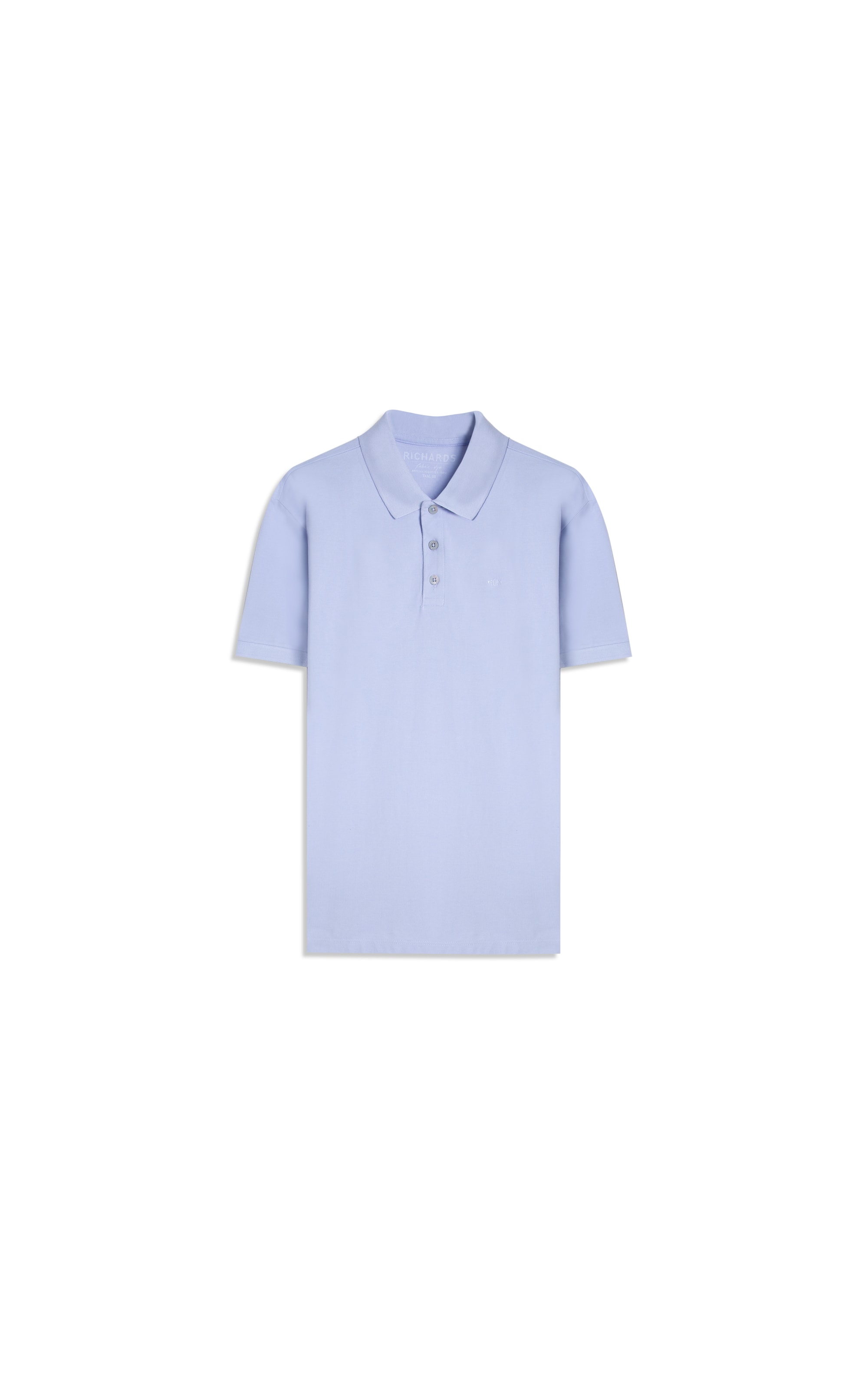 Polo Piquet Lisa Azul Seco