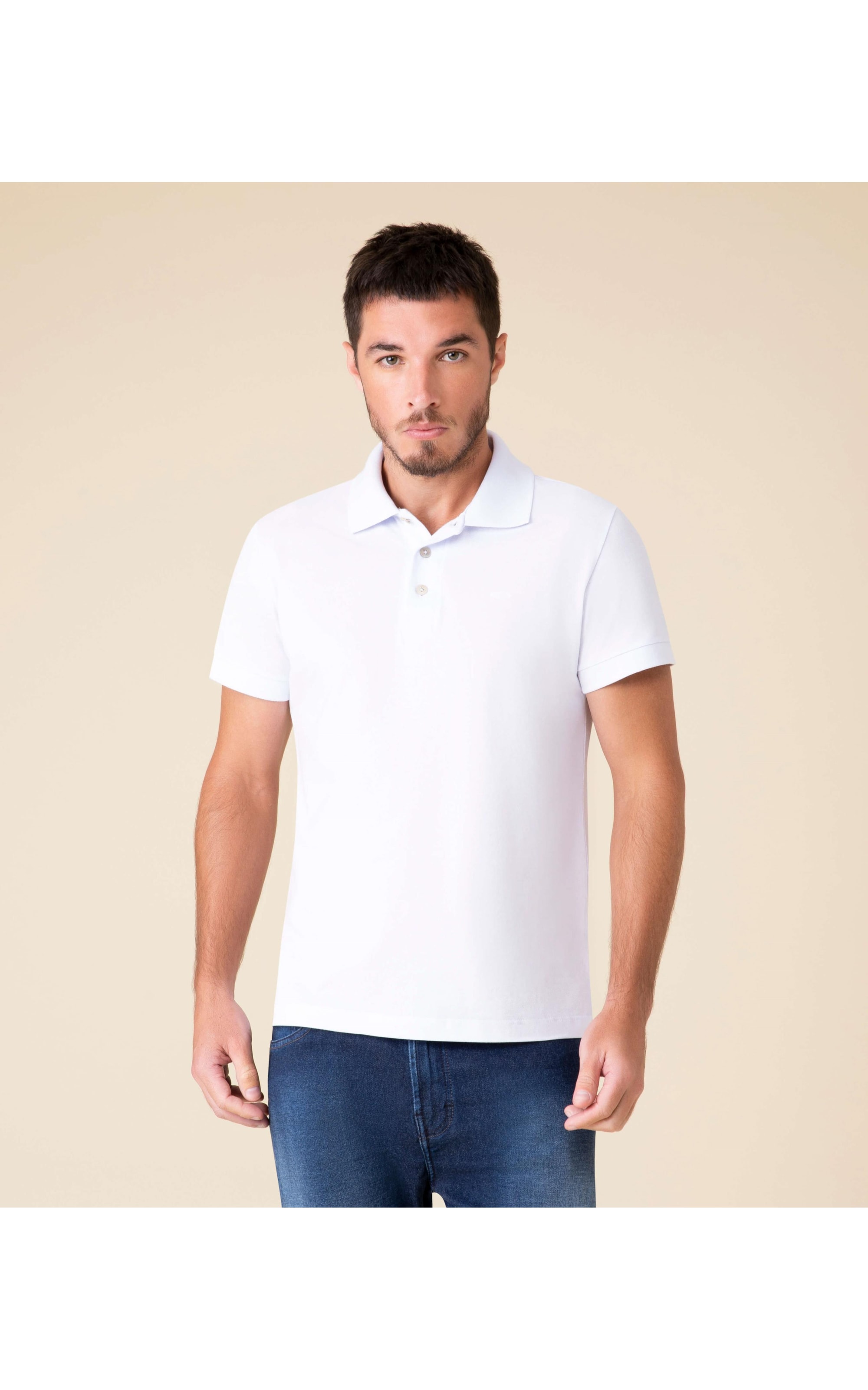Polo Piquet Lisa Branco