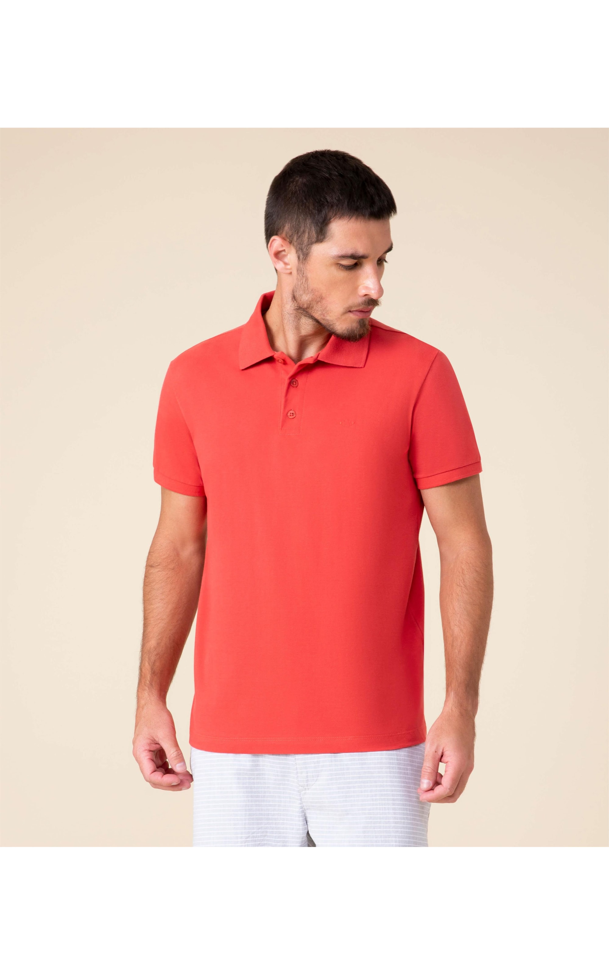 Polo Piquet Lisa Cereja