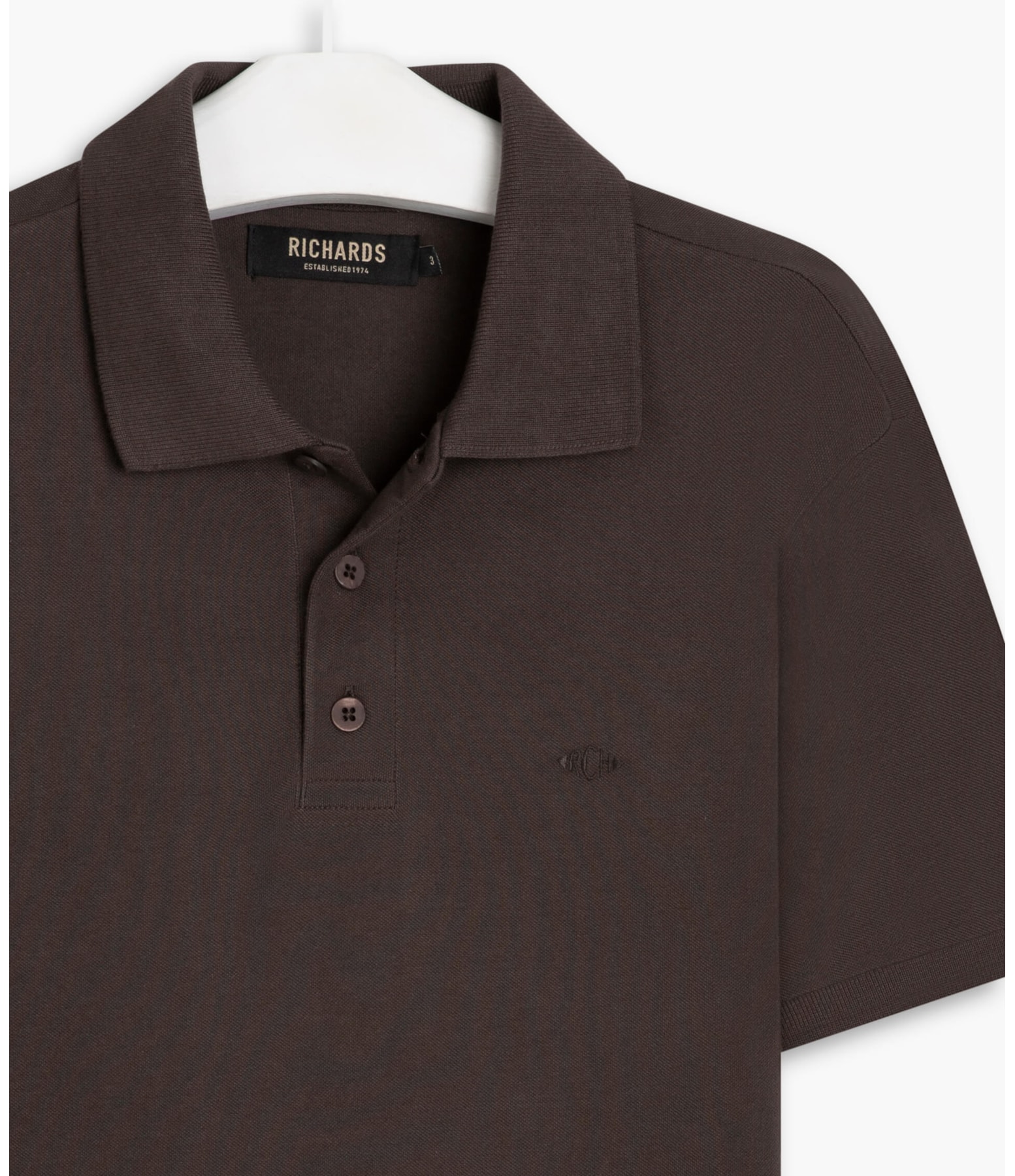 Polo Piquet Lisa Dark Brown