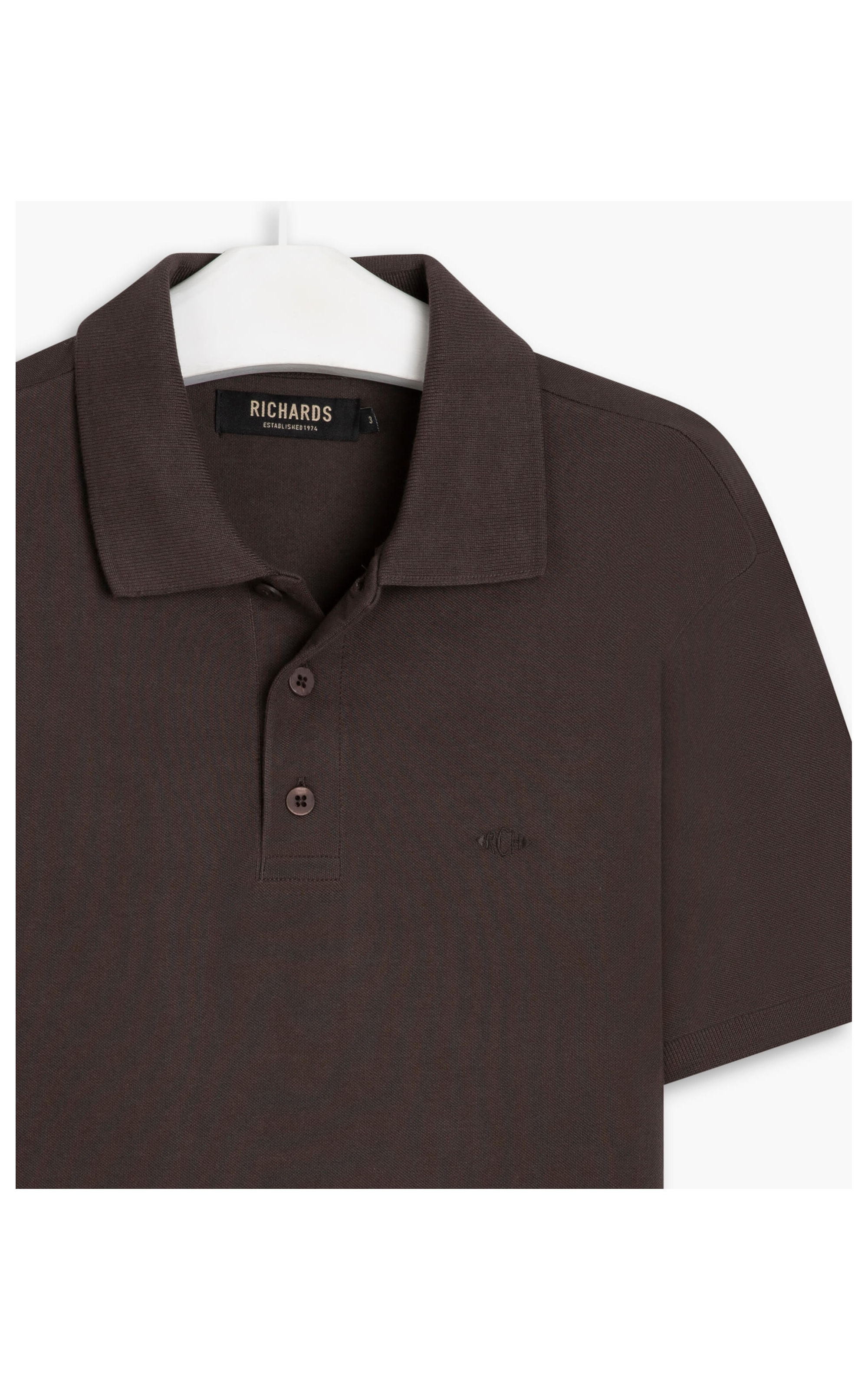 Polo Piquet Lisa Dark Brown