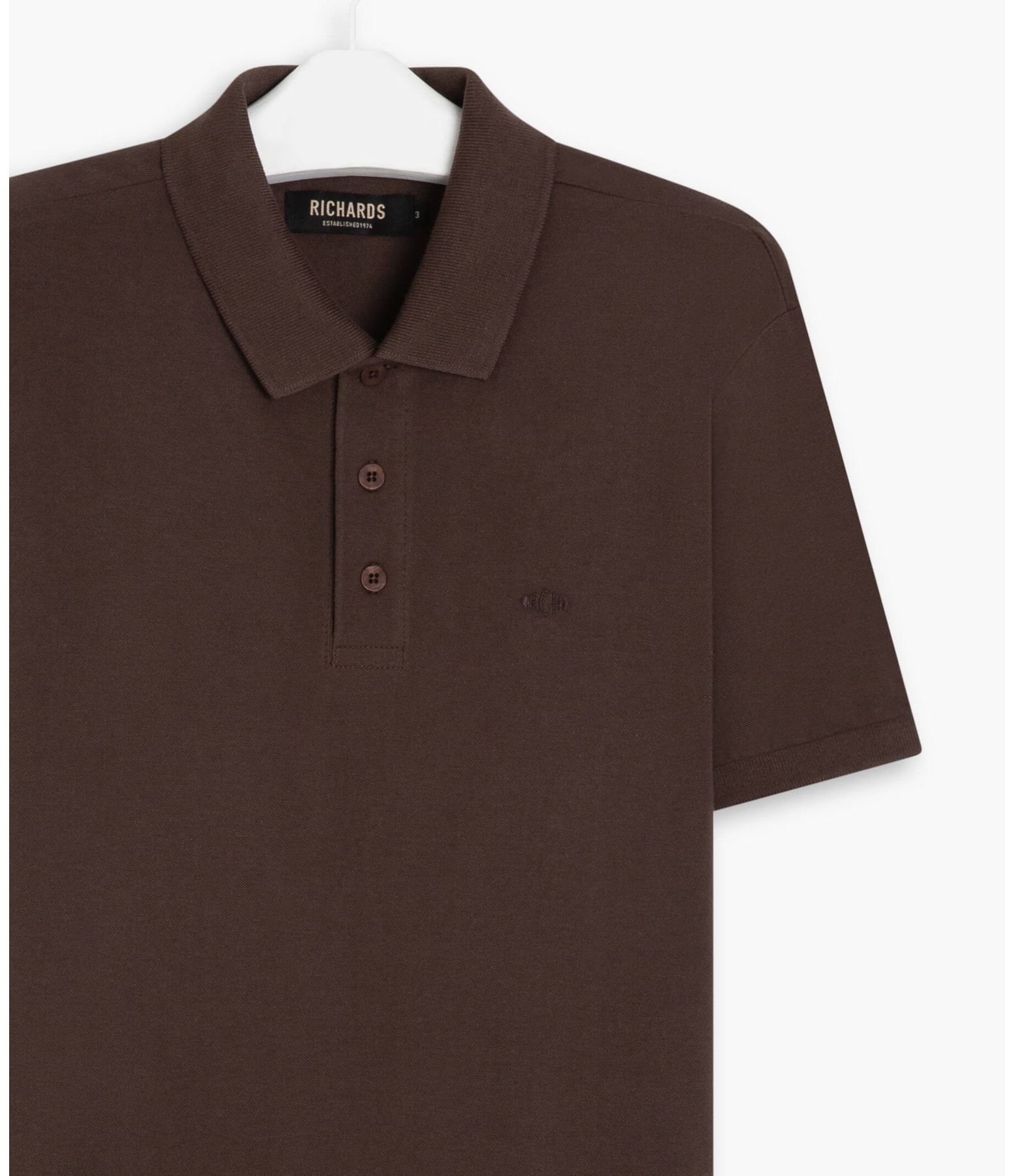 Polo Piquet Lisa Dark Brown