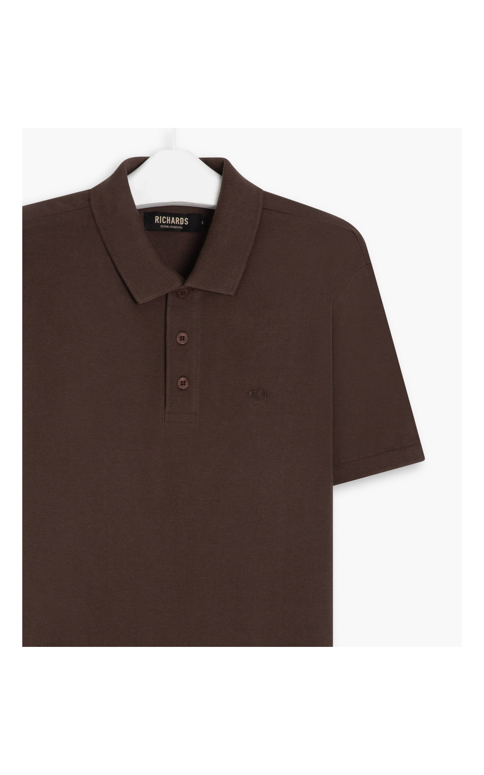 Polo Piquet Lisa Dark Brown
