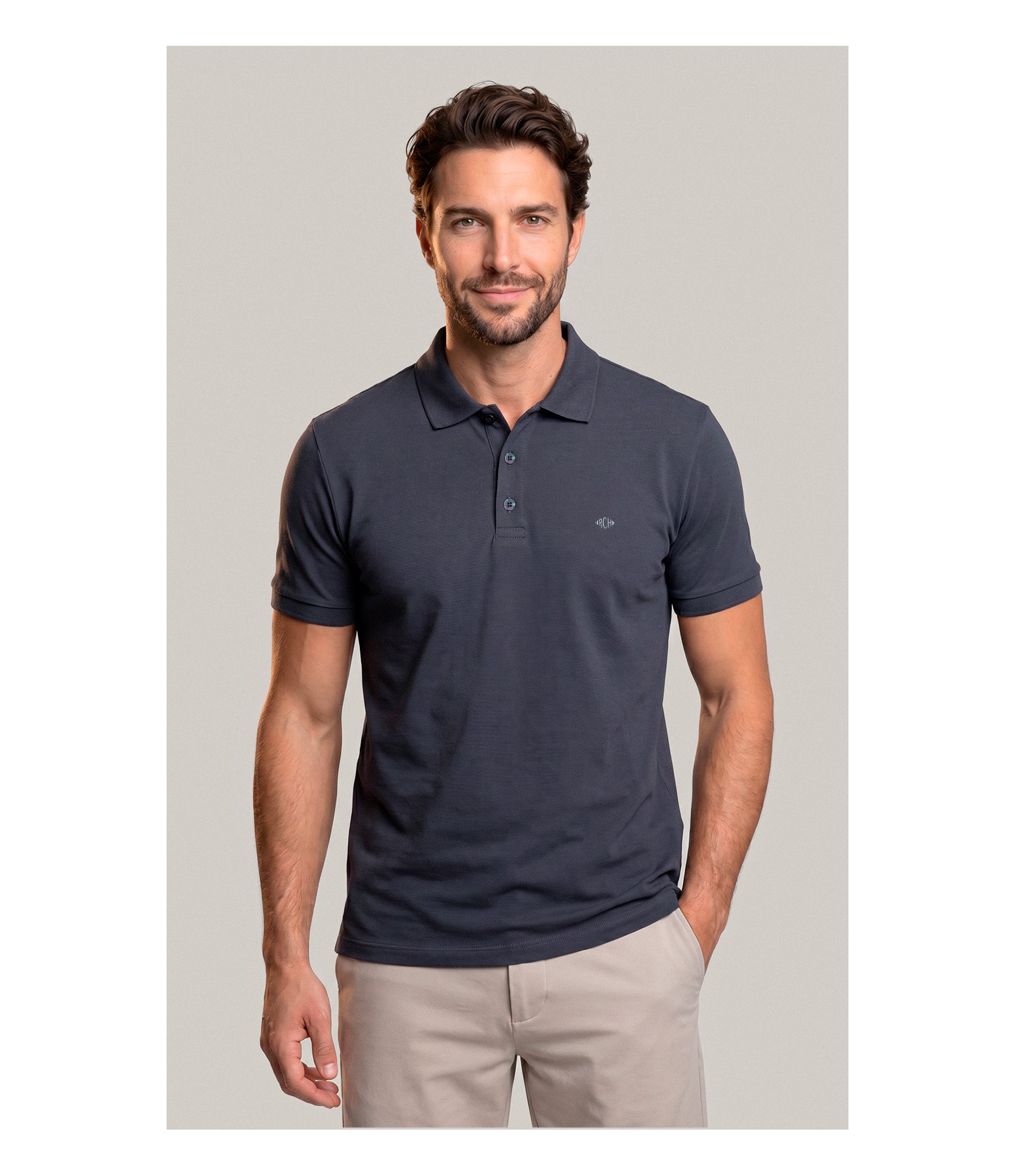 Polo Piquet Lisa Grafite