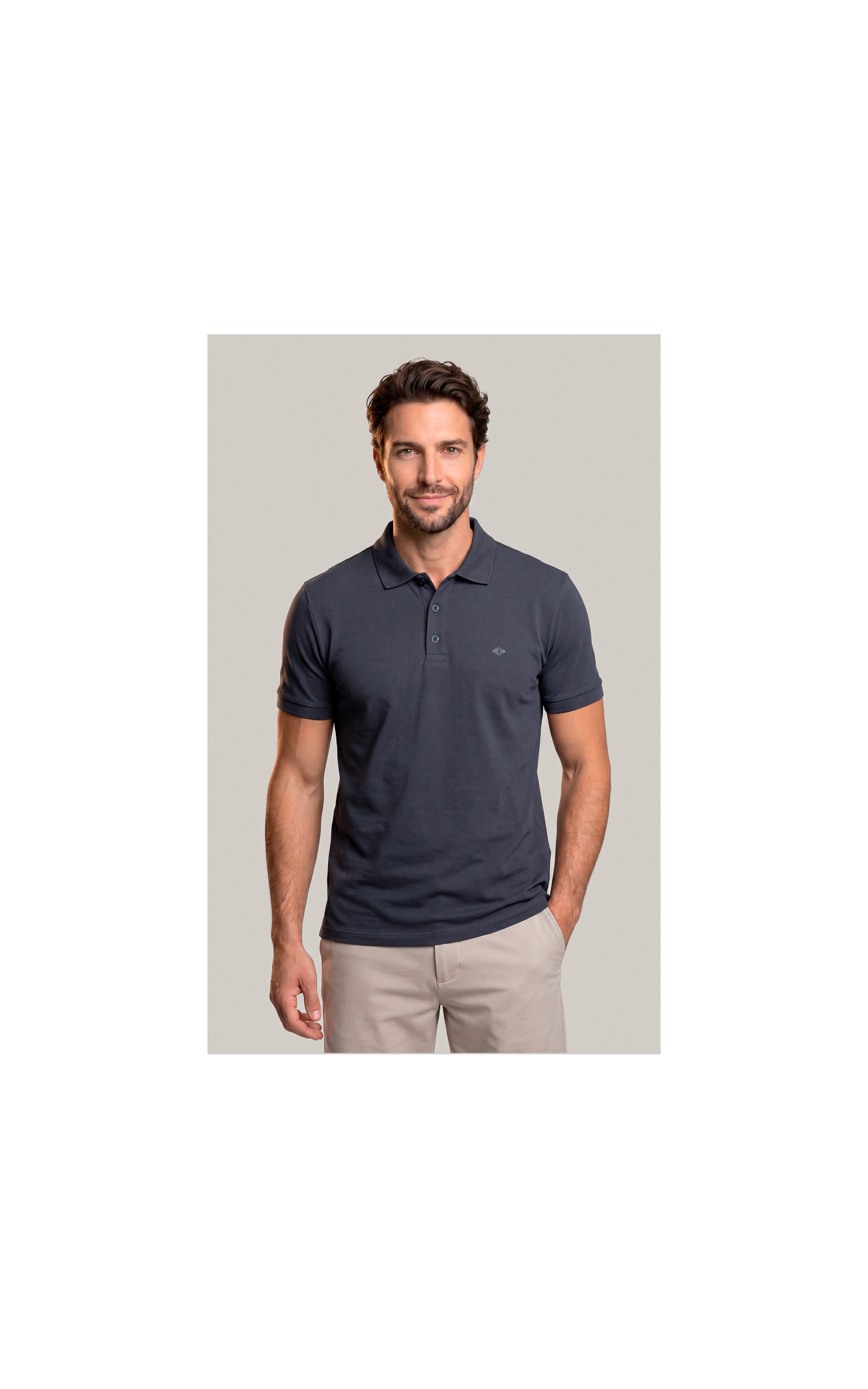 Polo Piquet Lisa Grafite