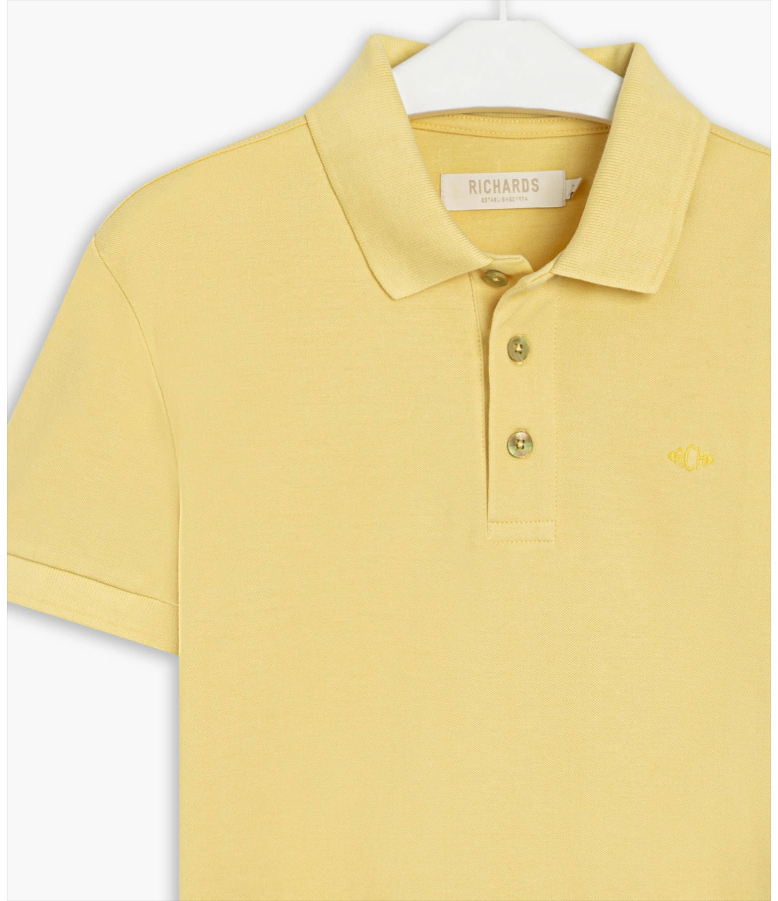 Polo Piquet Lisa Mc Amarelo Claro