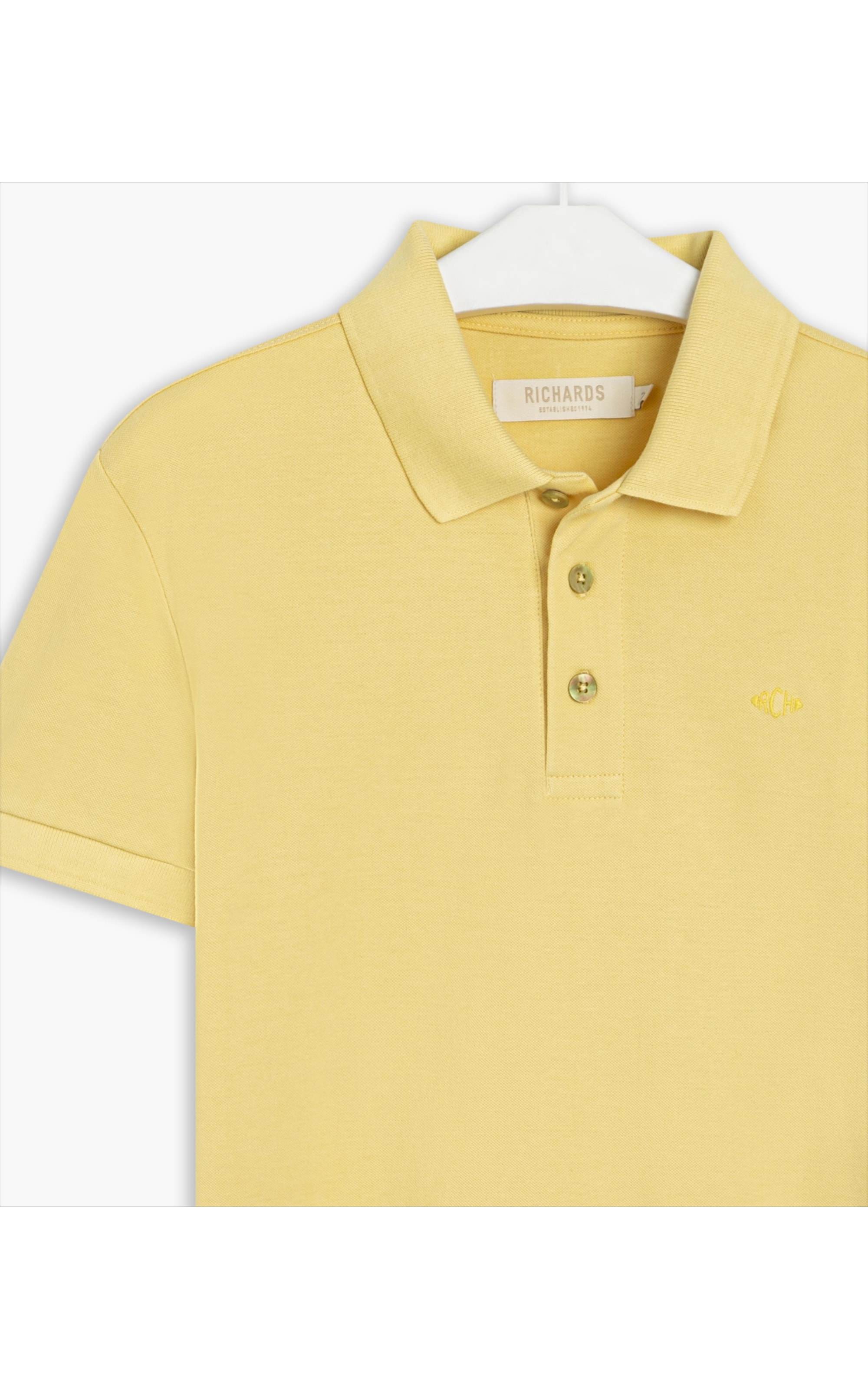 Polo Piquet Lisa Mc Amarelo Claro