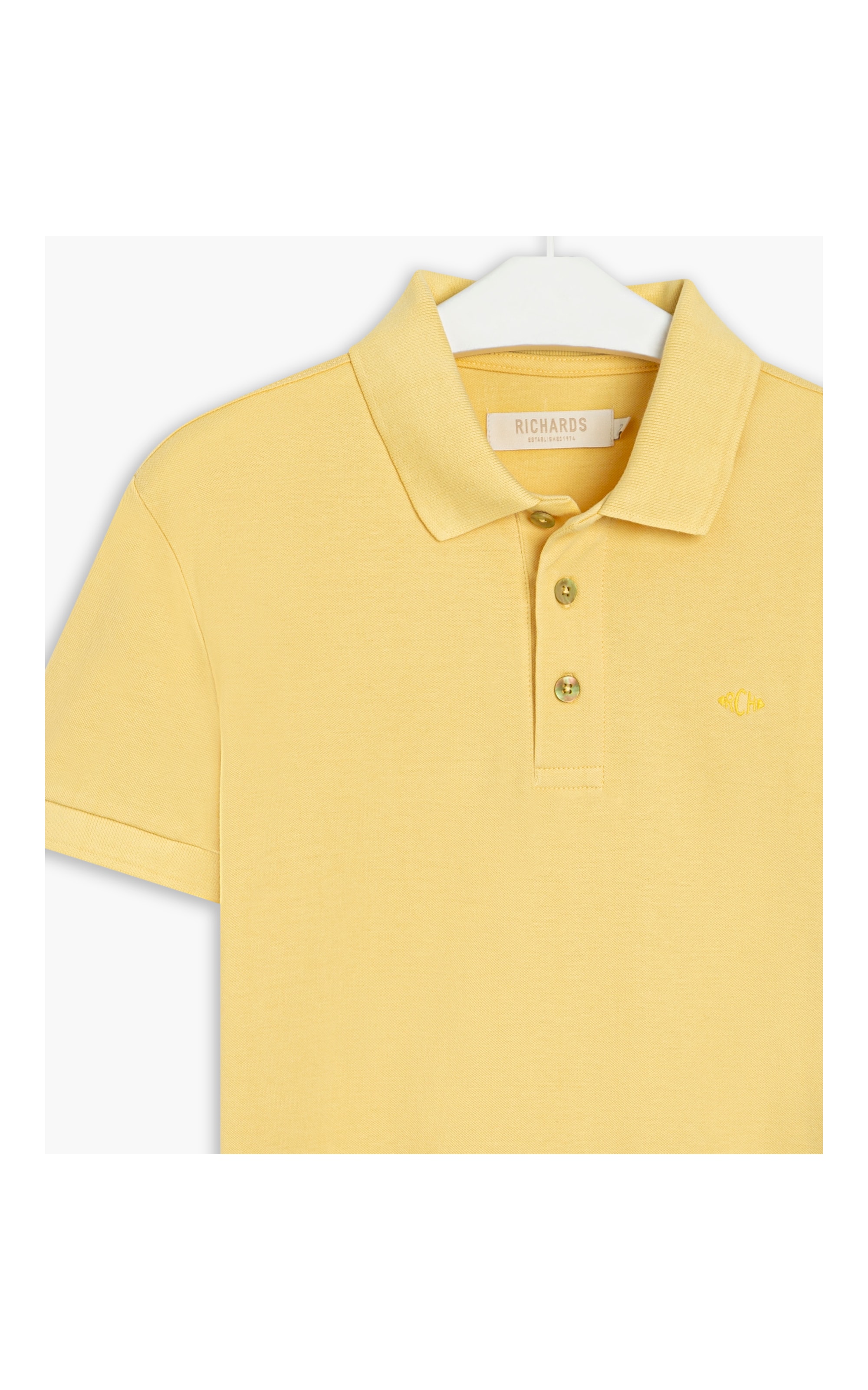 Polo Piquet Lisa Mc Amarelo Claro
