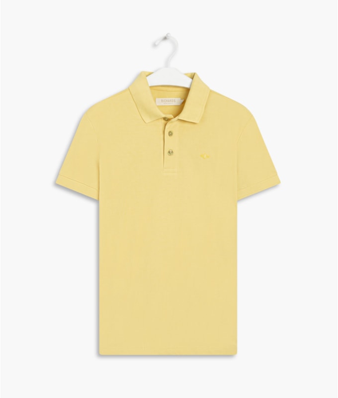 Polo Piquet Lisa Mc Amarelo Claro