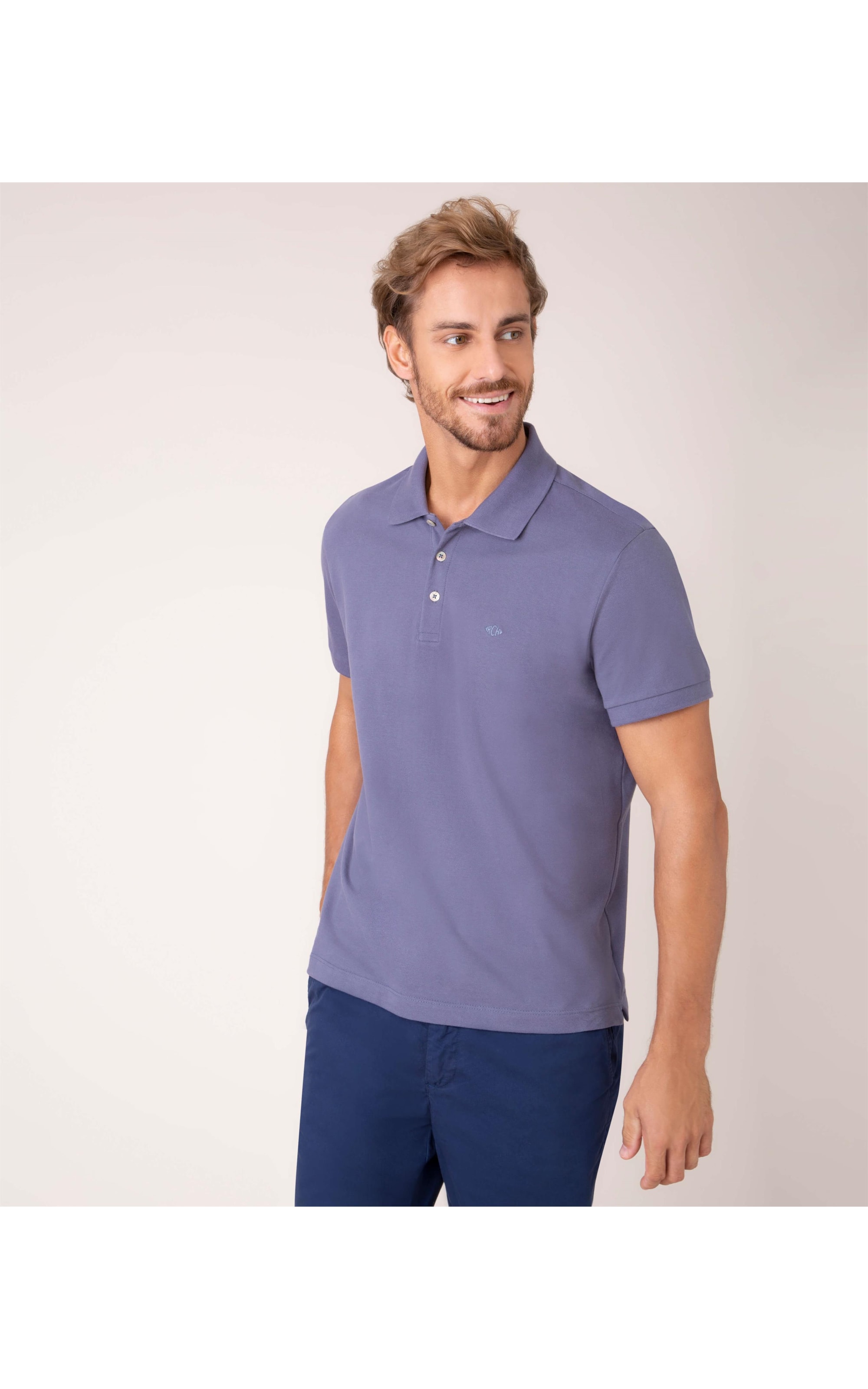 Polo Piquet Lisa Mc Azul Petróleo