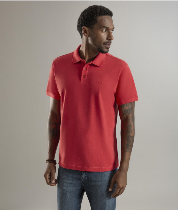 Polo Piquet Lisa Melancia