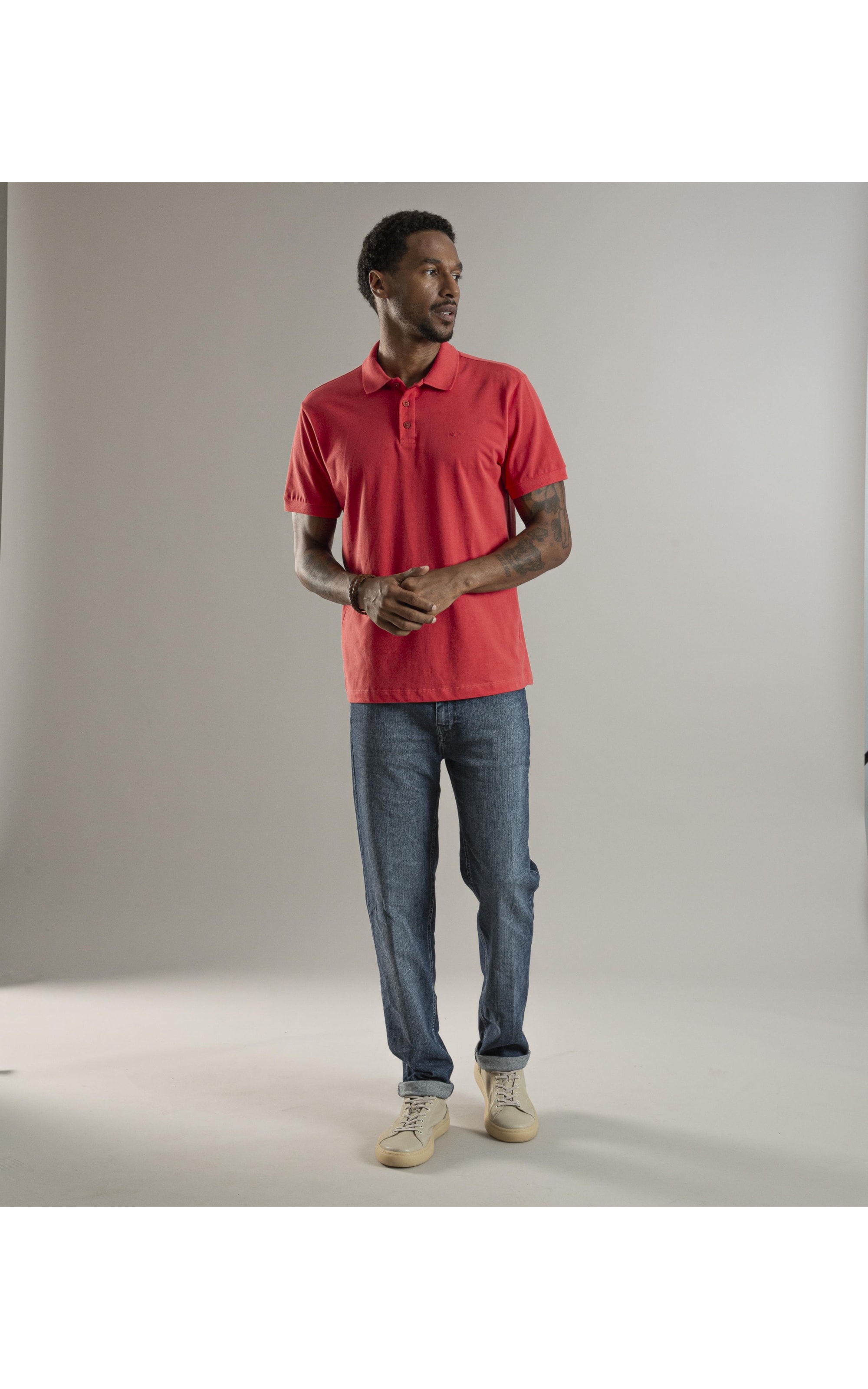 Polo Piquet Lisa Melancia