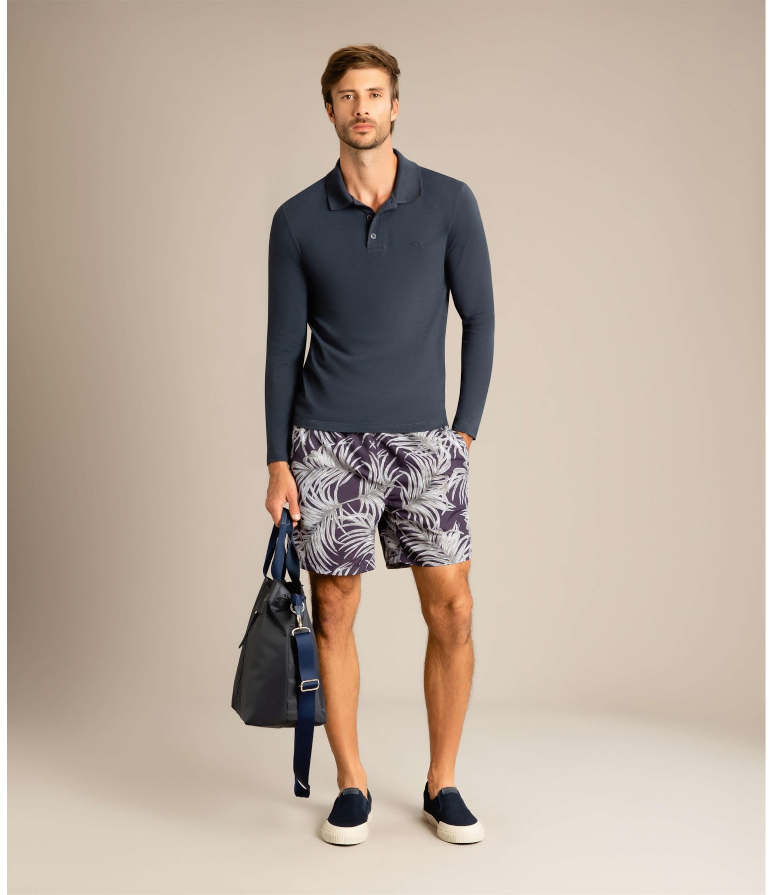 Polo Piquet Lisa Ml Dark Navy